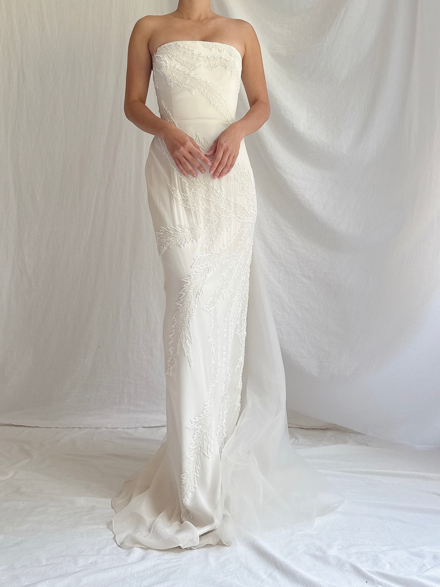 Vintage Jasz Couture Silk Strapless Gown - M/6/8
