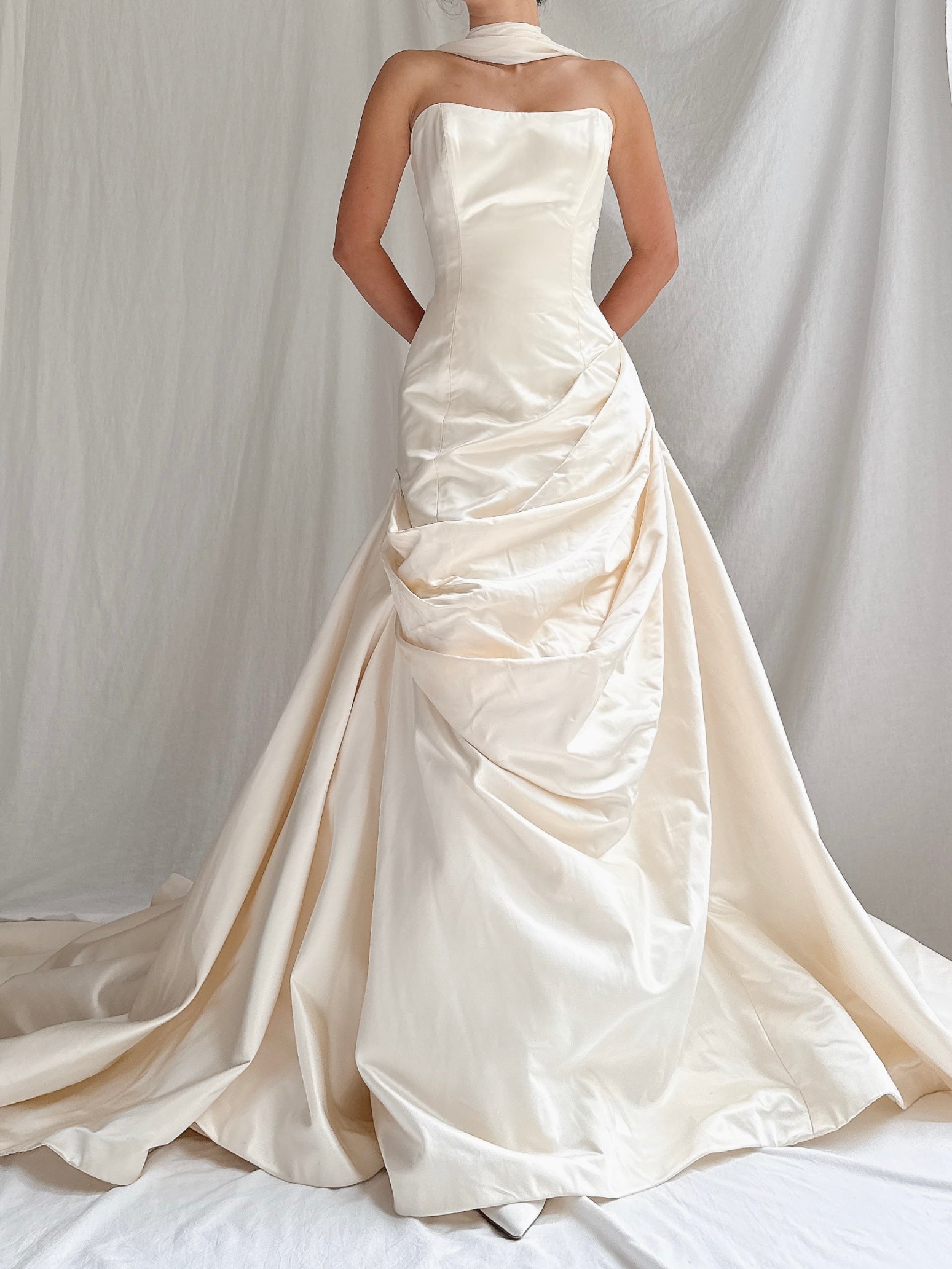 Vintage Marisa Silk Draped Gown - M/8