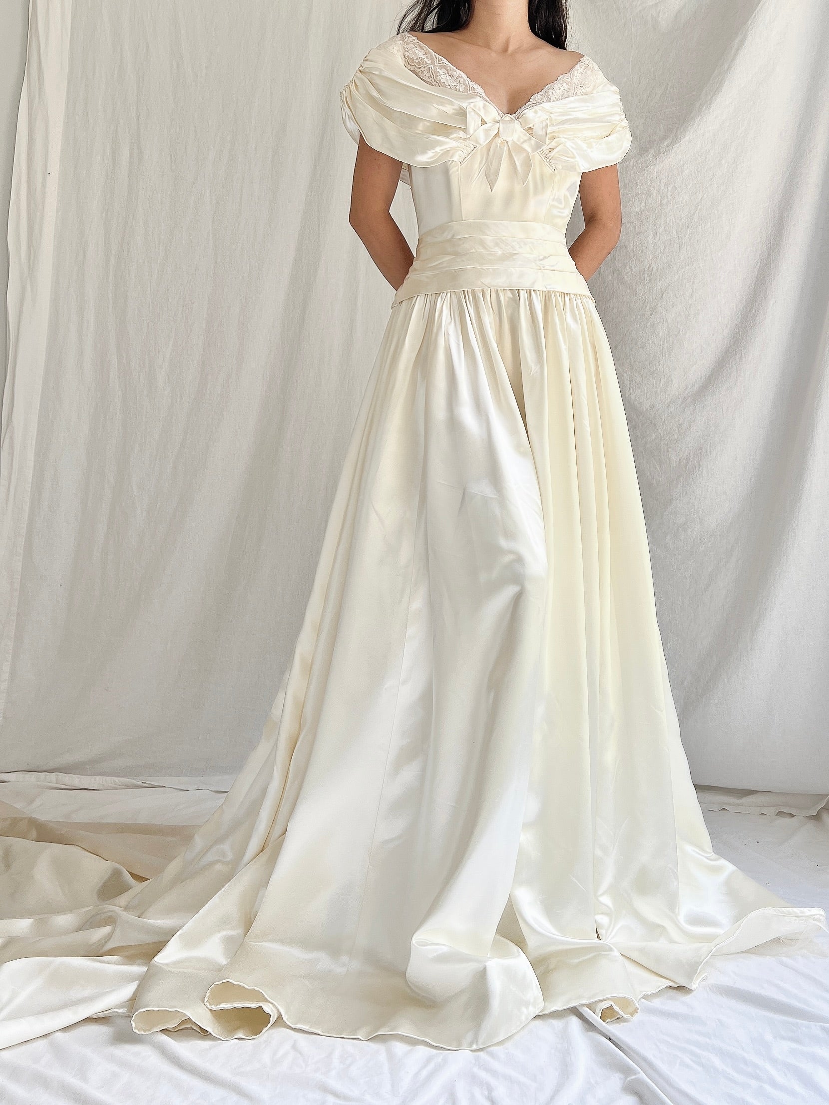 1940s Candlelight Satin Gown - XS