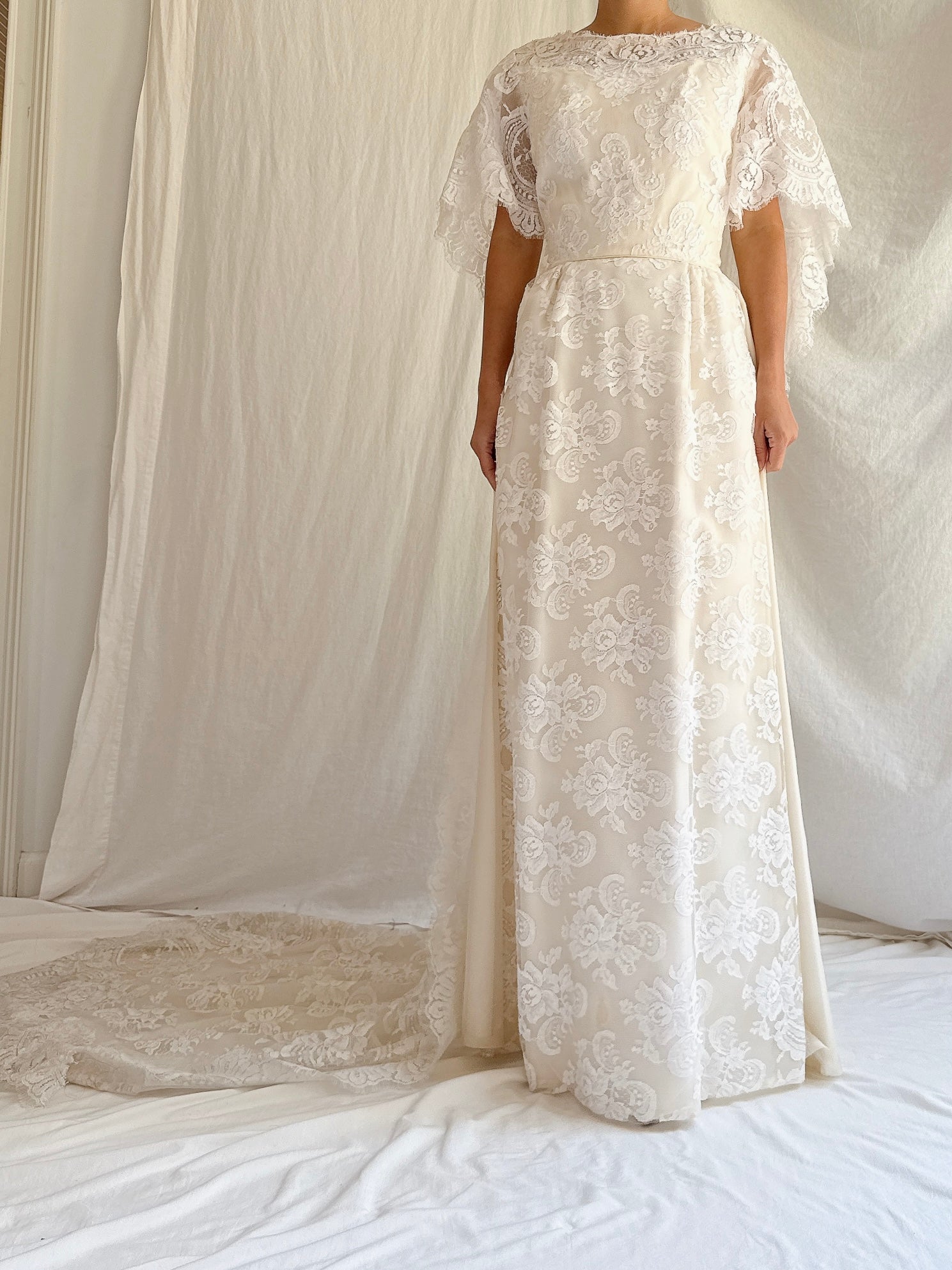 1960s Lace Cape Dress - XS