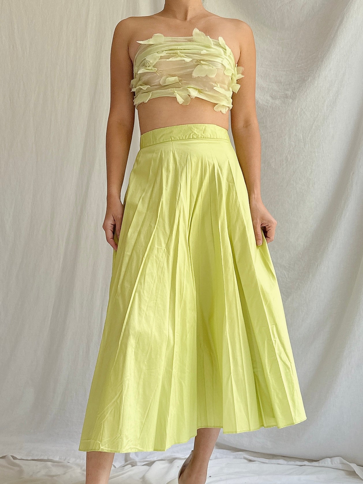 Vintage Silk Scarf and Skirt - M