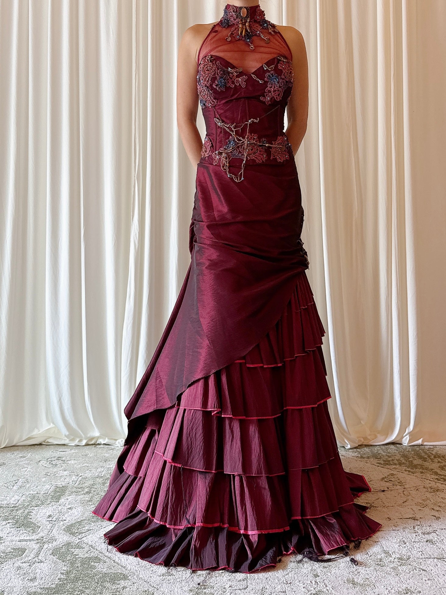 Vintage Musani Maroon 2 Piece Set - US 14