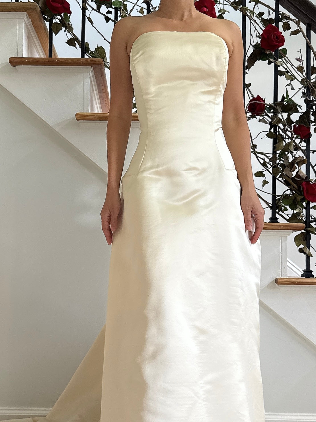 Vintage Ulla-Maija Silk Strapless Gown - M