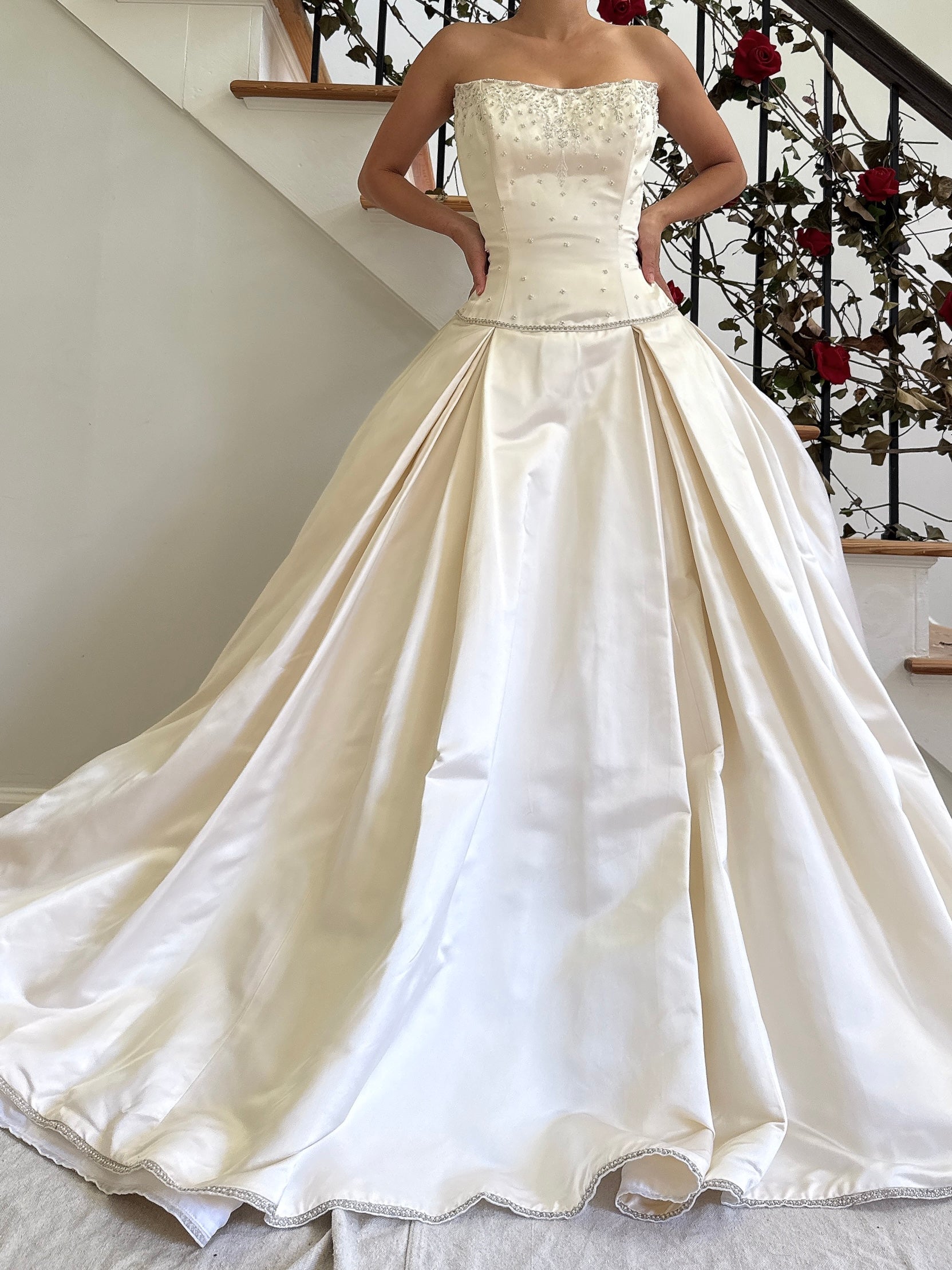 Vintage Eve of Milady Silk Gown - M