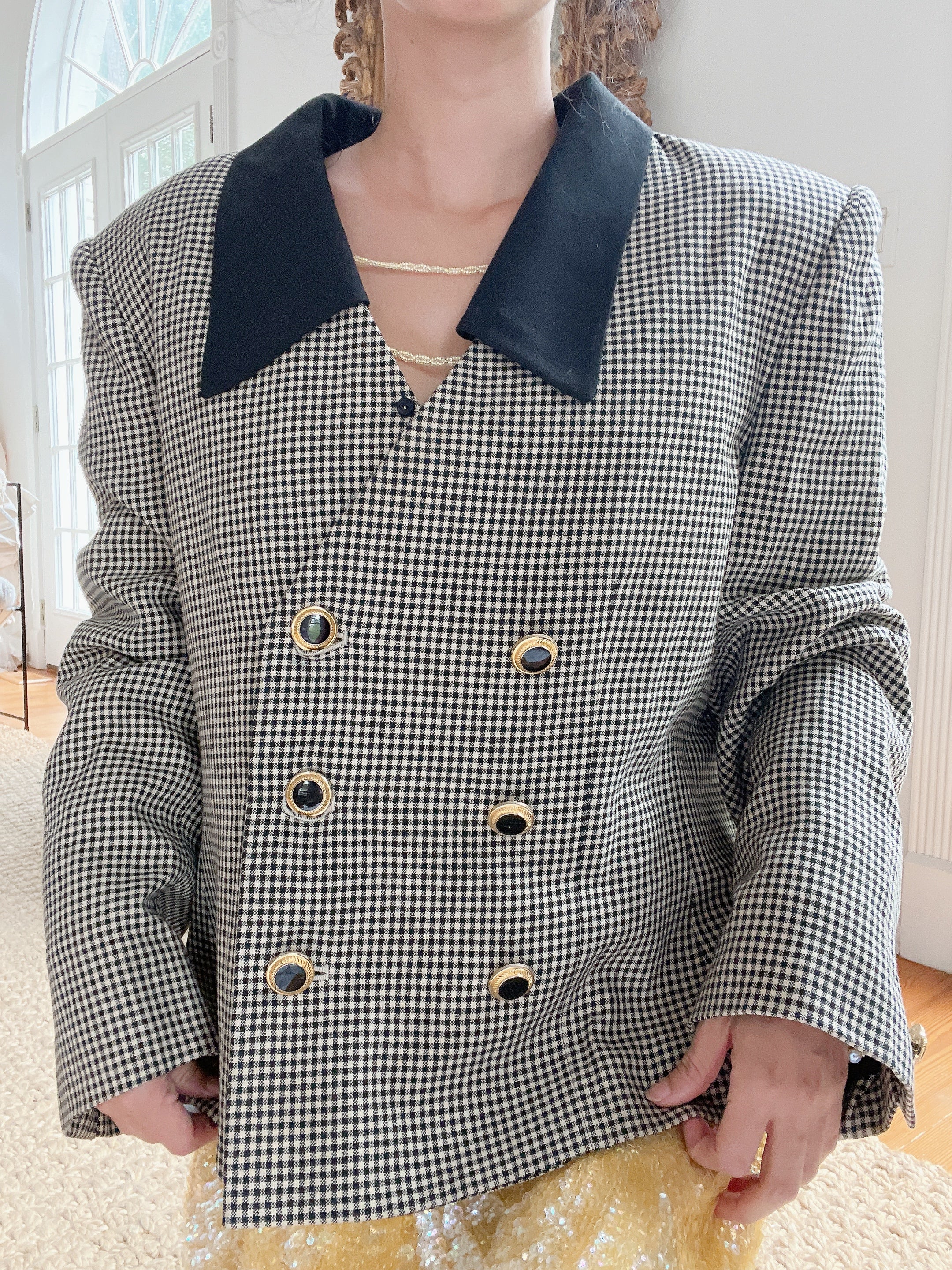 1990s Checkered Jacket - M