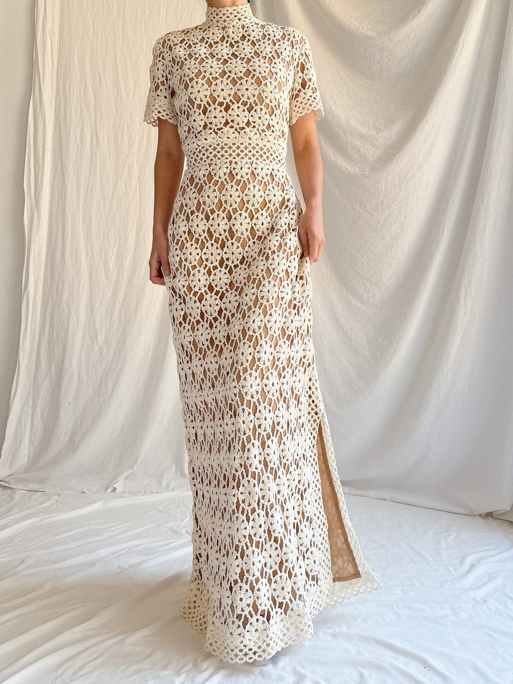 crochet mock neck dress How to Crochet: Bell Sleeve Mock Neck Dress | Pattern & Tutorial DIY