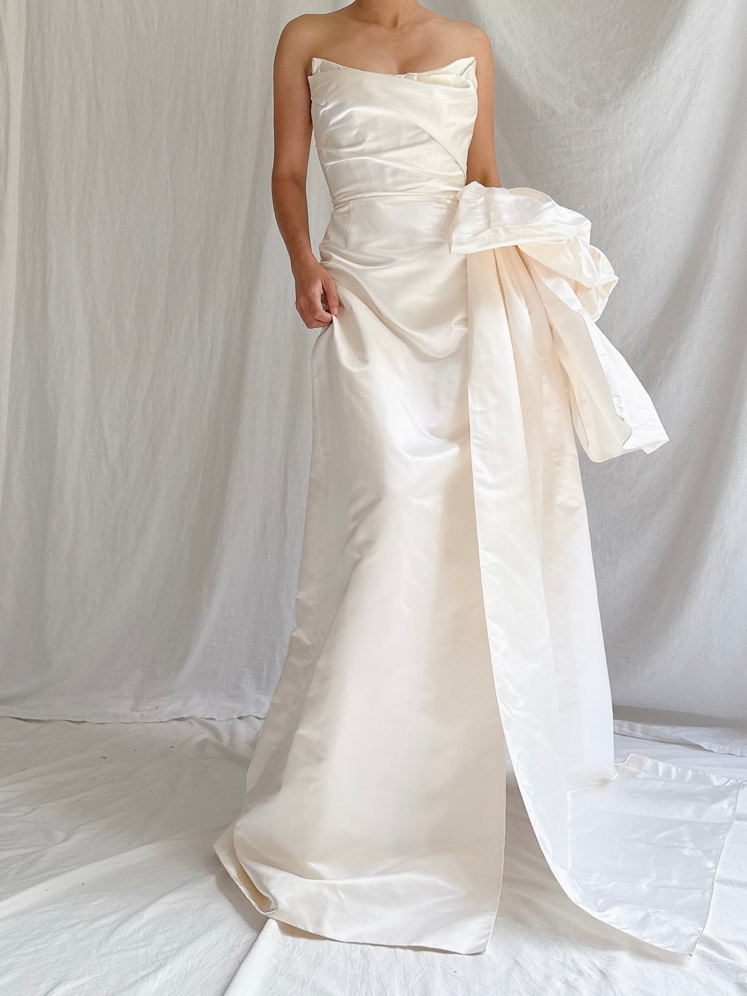 Makarian Silk Strapless Bustier Gown - XS/0/2