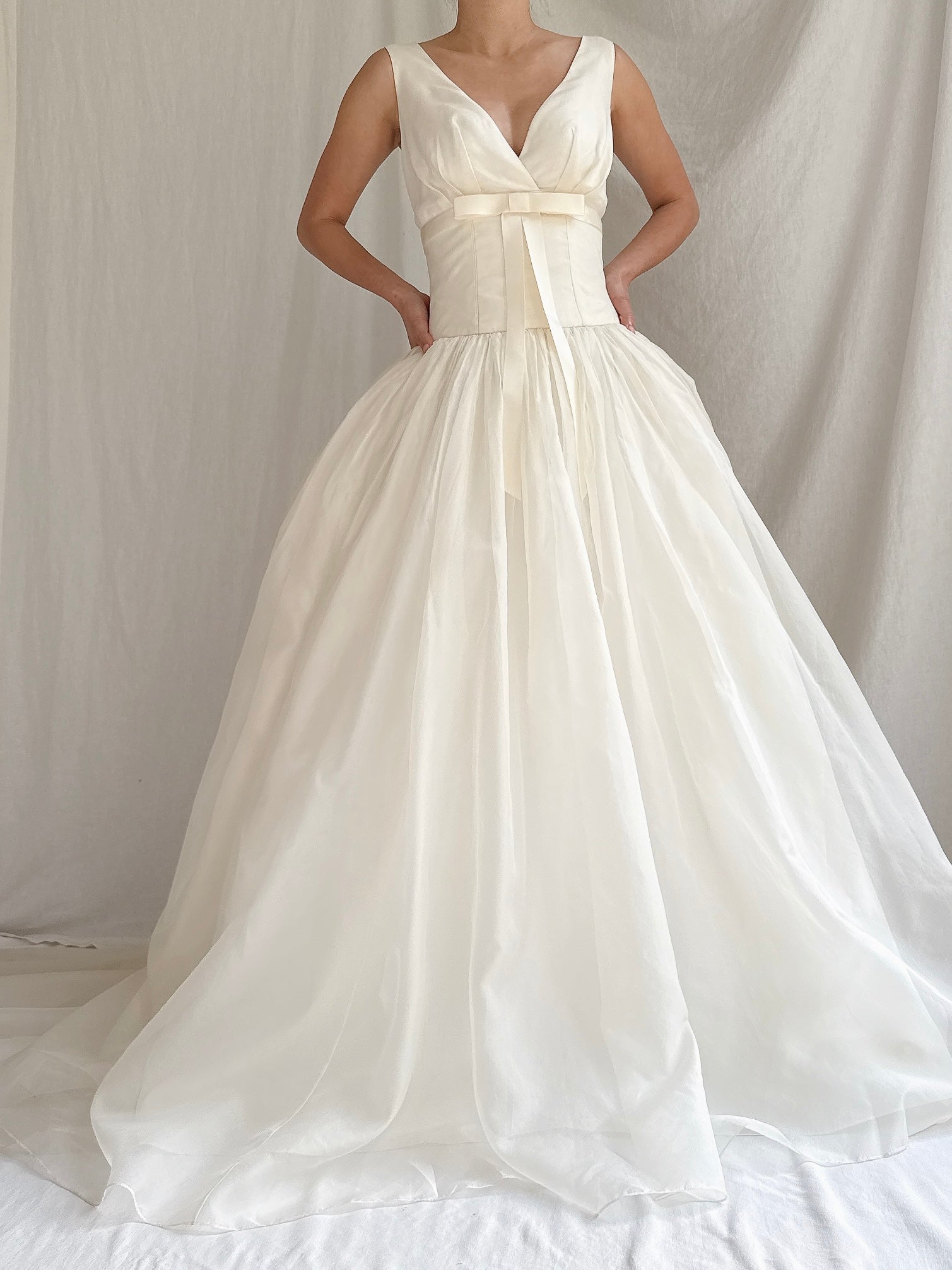 Vintage Silk Organza Gown - S