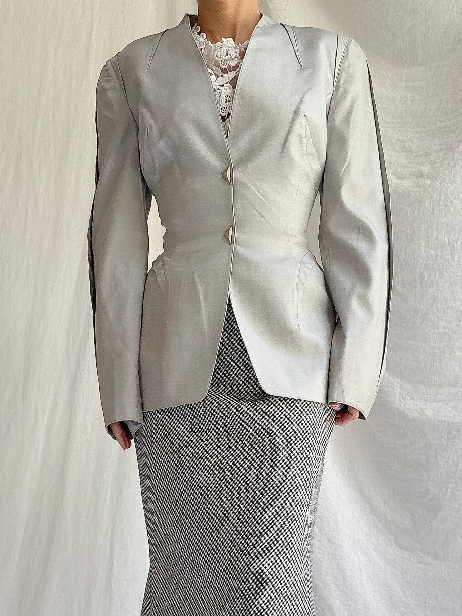 Vintage Thierry Mugler Silk Blazer (As-is) - FR 38