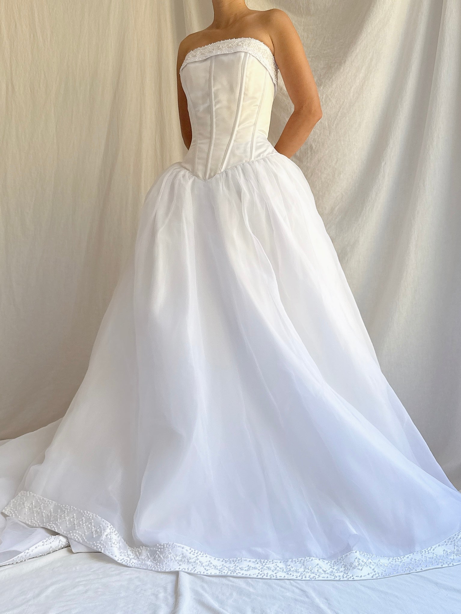 Vintage Strapless Dress - S