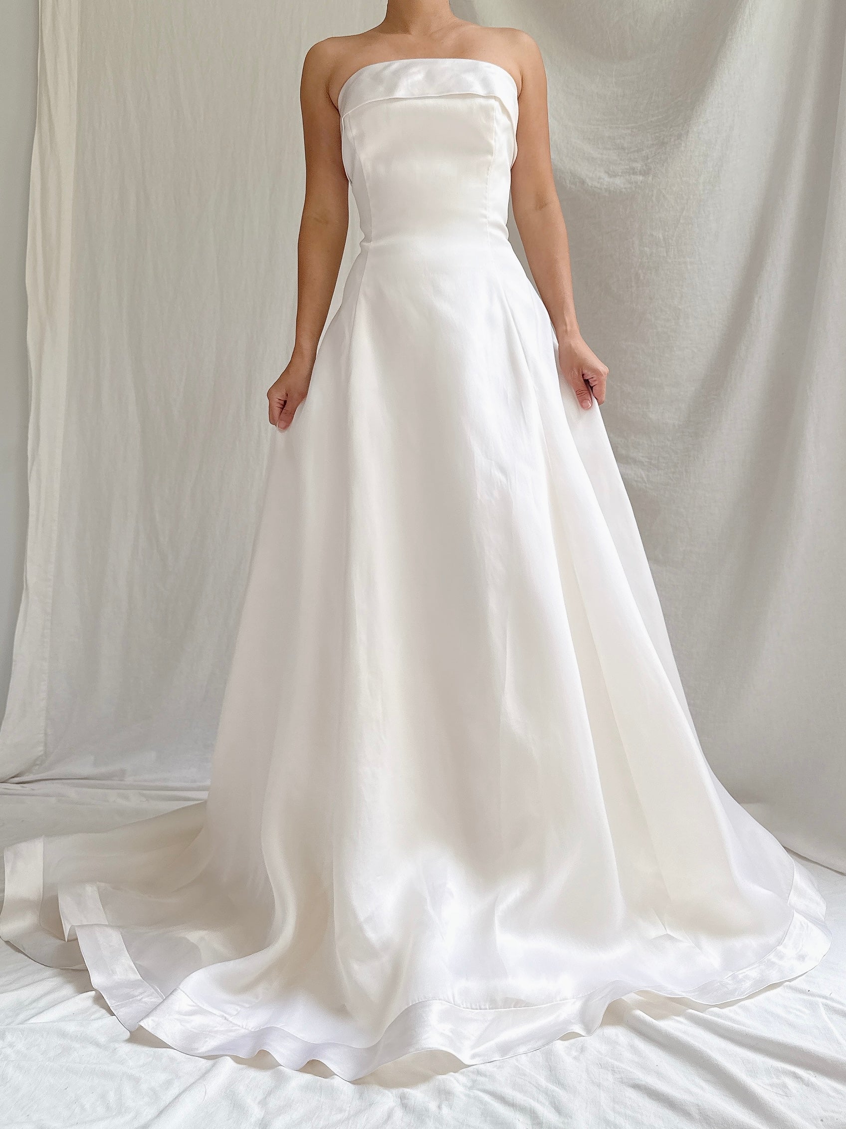Vintage Angelina Bridal Couture Silk Organza Gown - M/10