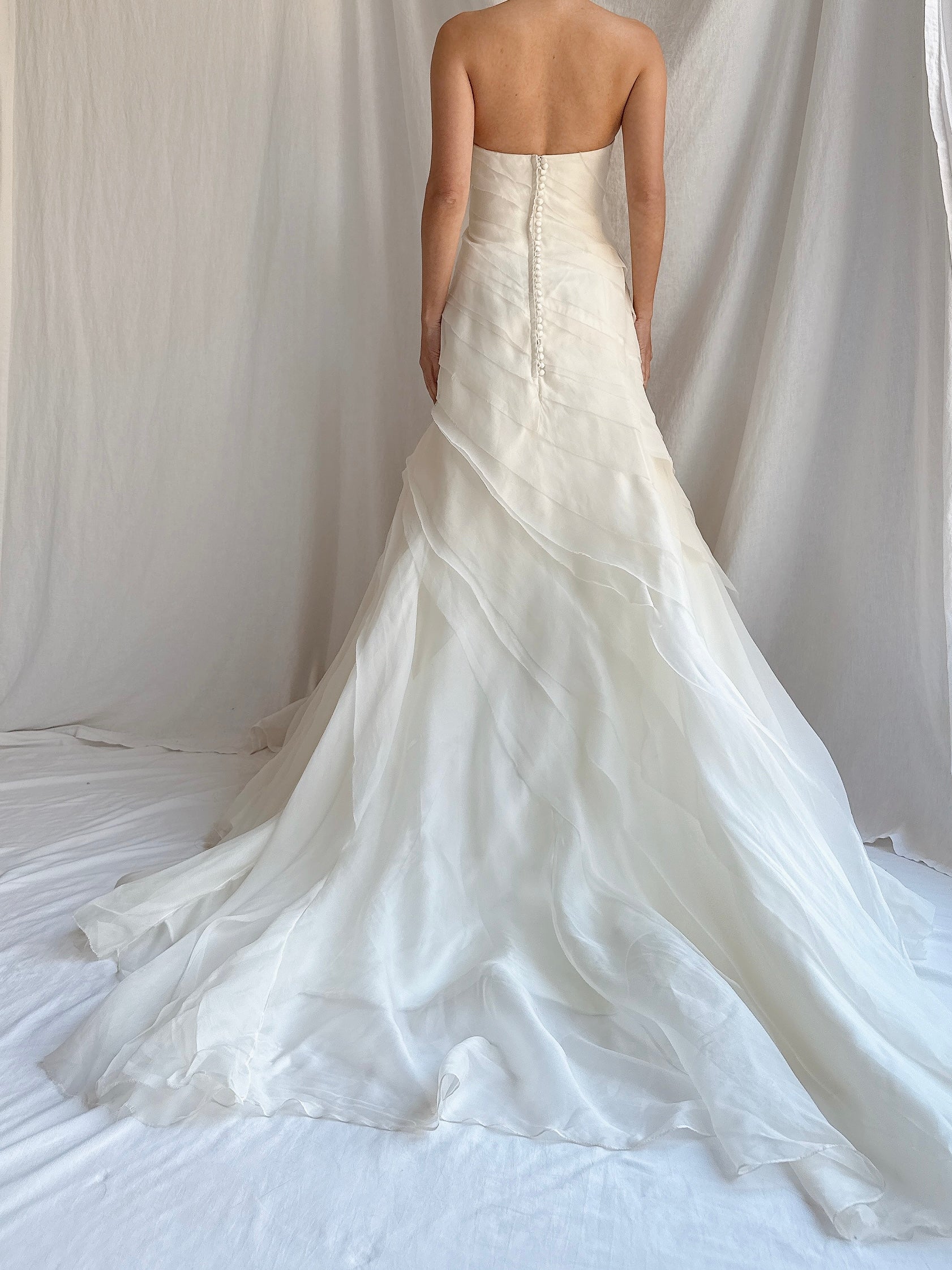 Vintage Silk Organza Gown - L/14