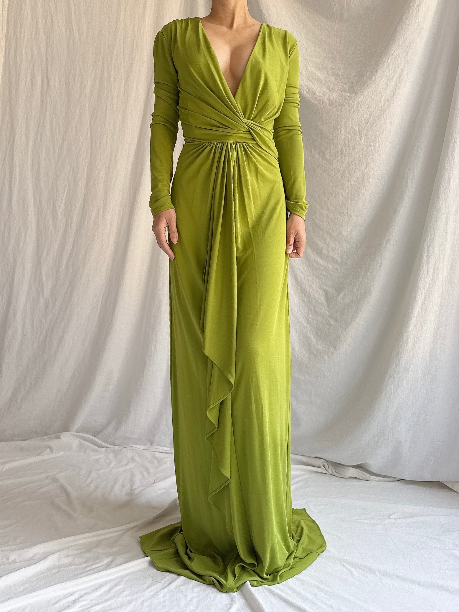 Halston Jersey Gown - M