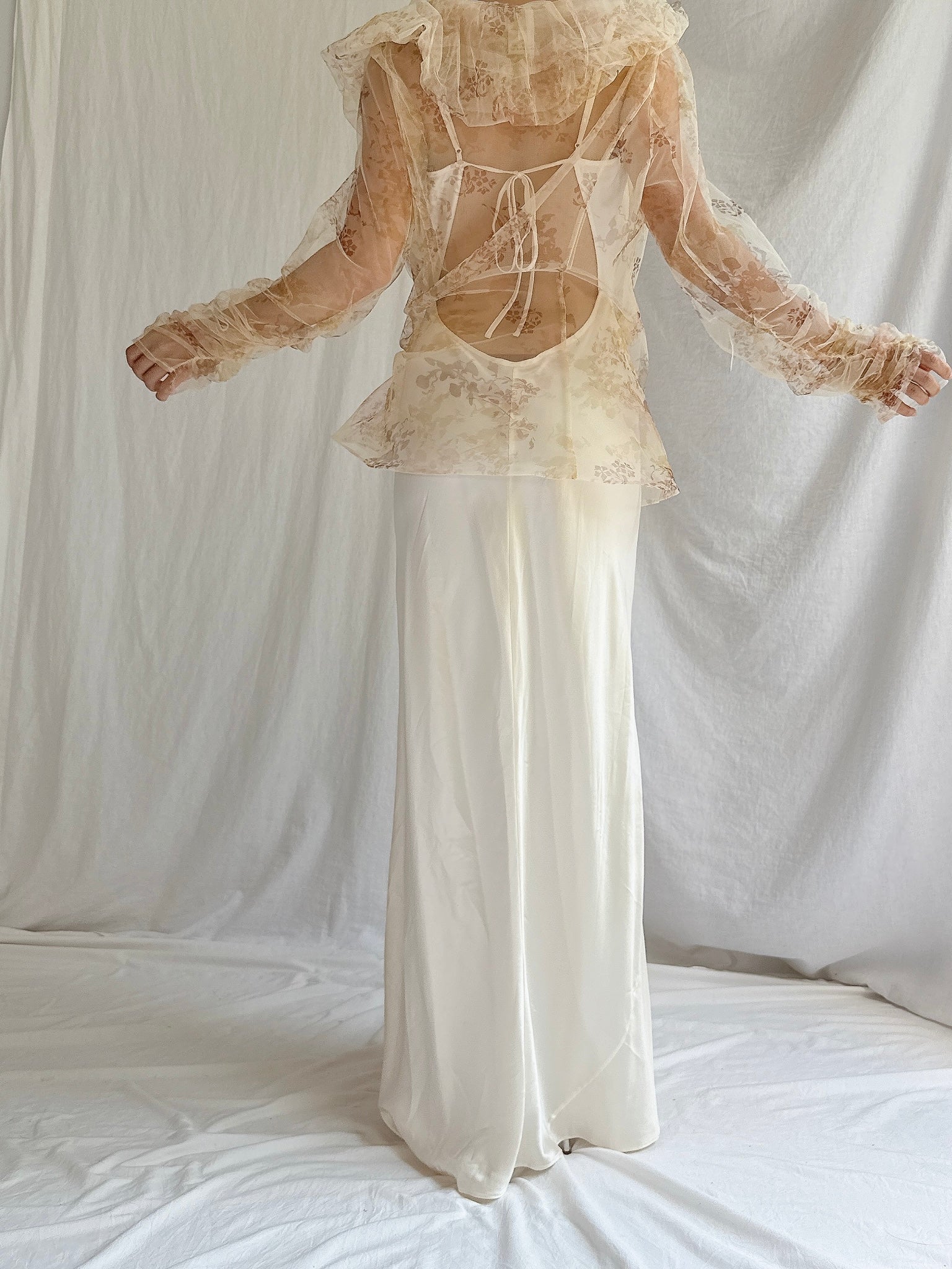 Vintage Silk Long Slip - M