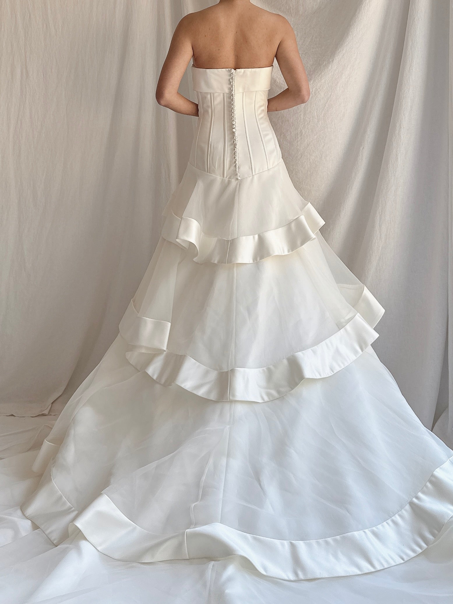 00 Strapless Satin/Organza Gown - S/4/6