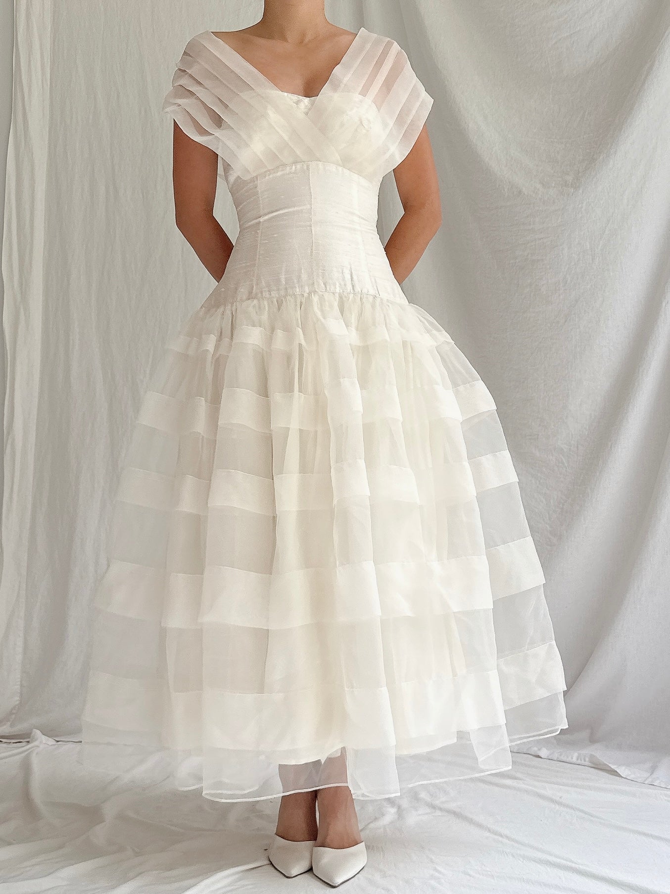 Vintage Silk & Organza Dress - S