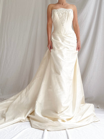 1990s Silk Corset Gown - S-M/4-8