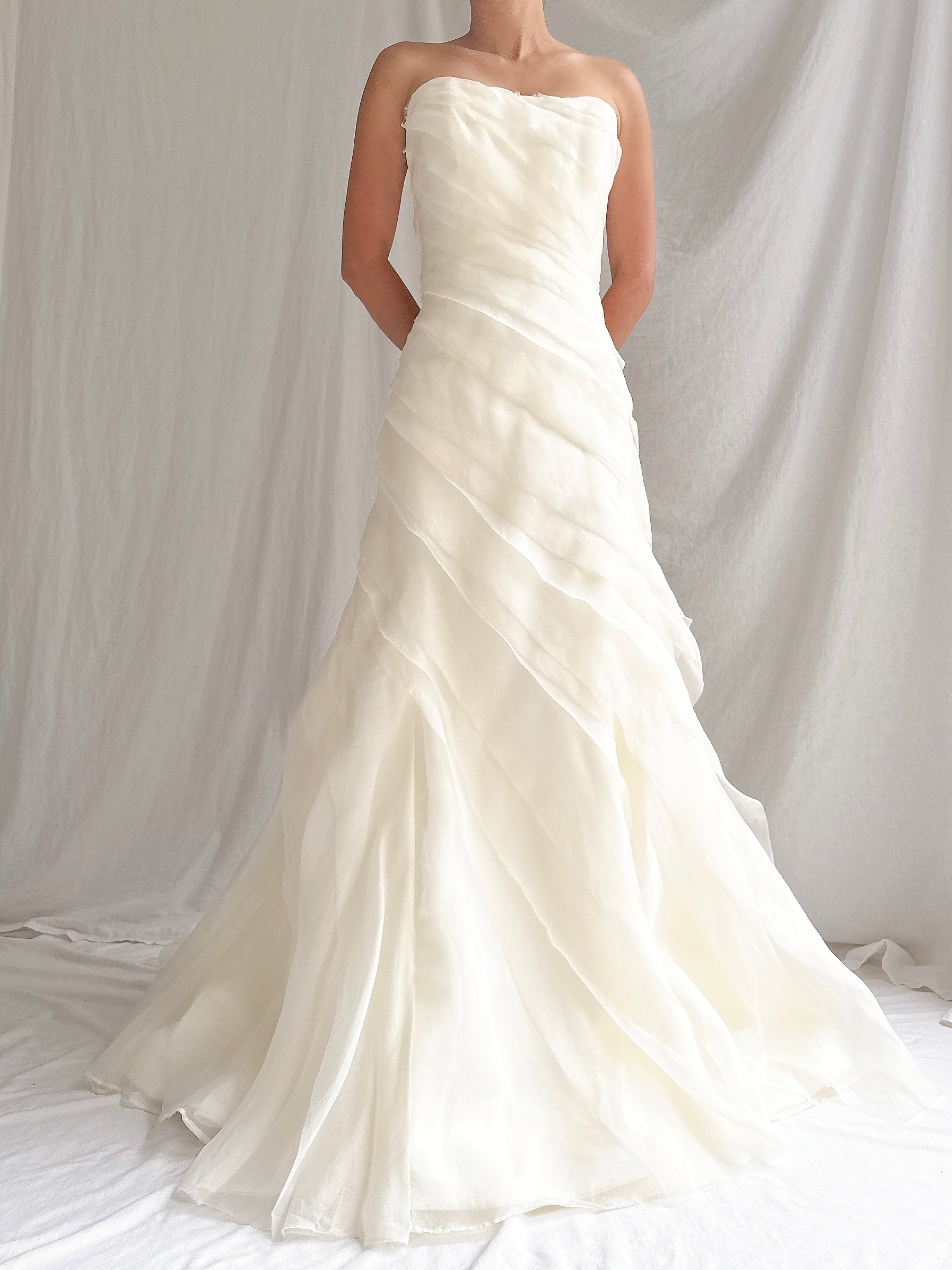 Vintage Silk Organza Gown - M/6