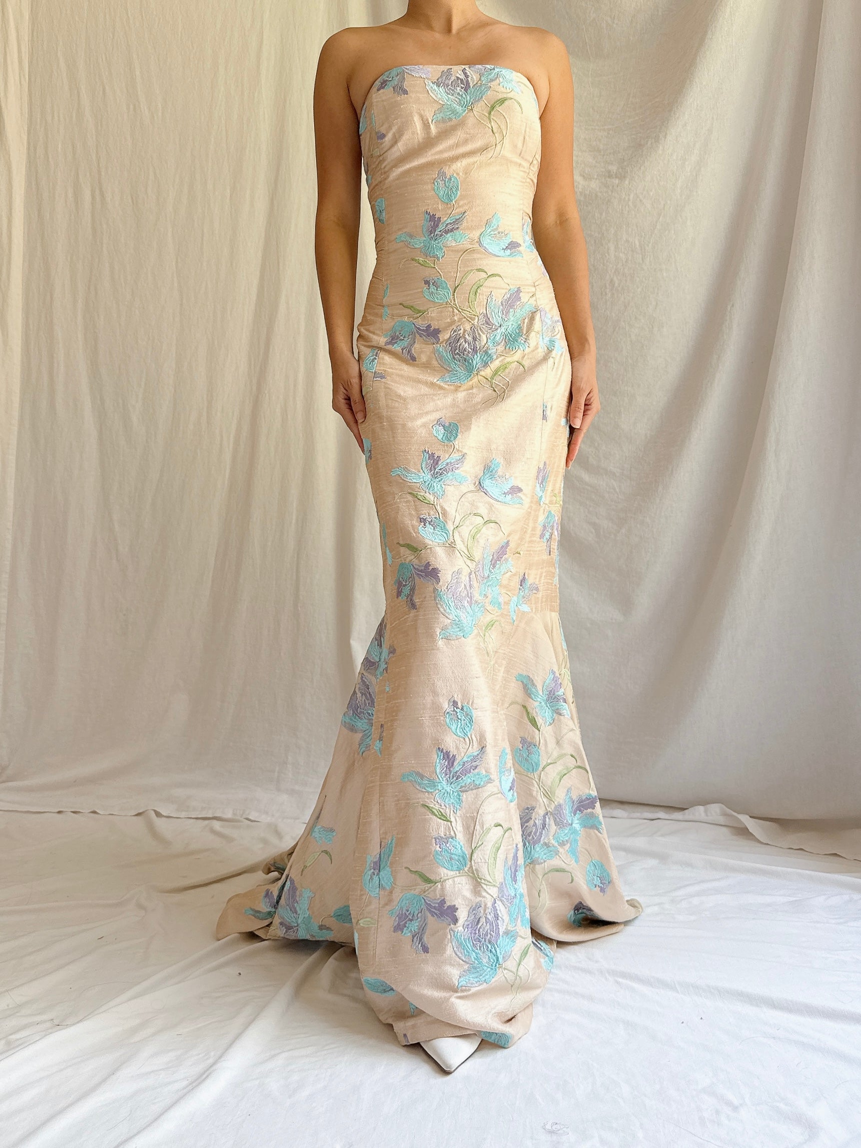 Vintage Silk Paule Vasseur 2-Piece Set - M