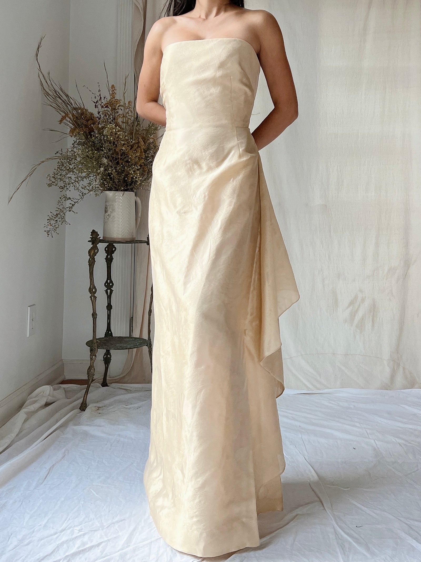 dupion silk dress Simple Dupion Silk Mermaid Wedding Dress