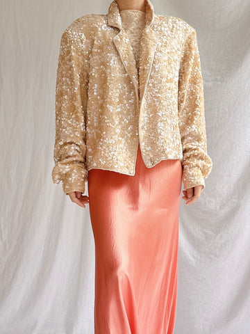 1960s Sequins Silk Jacket - M