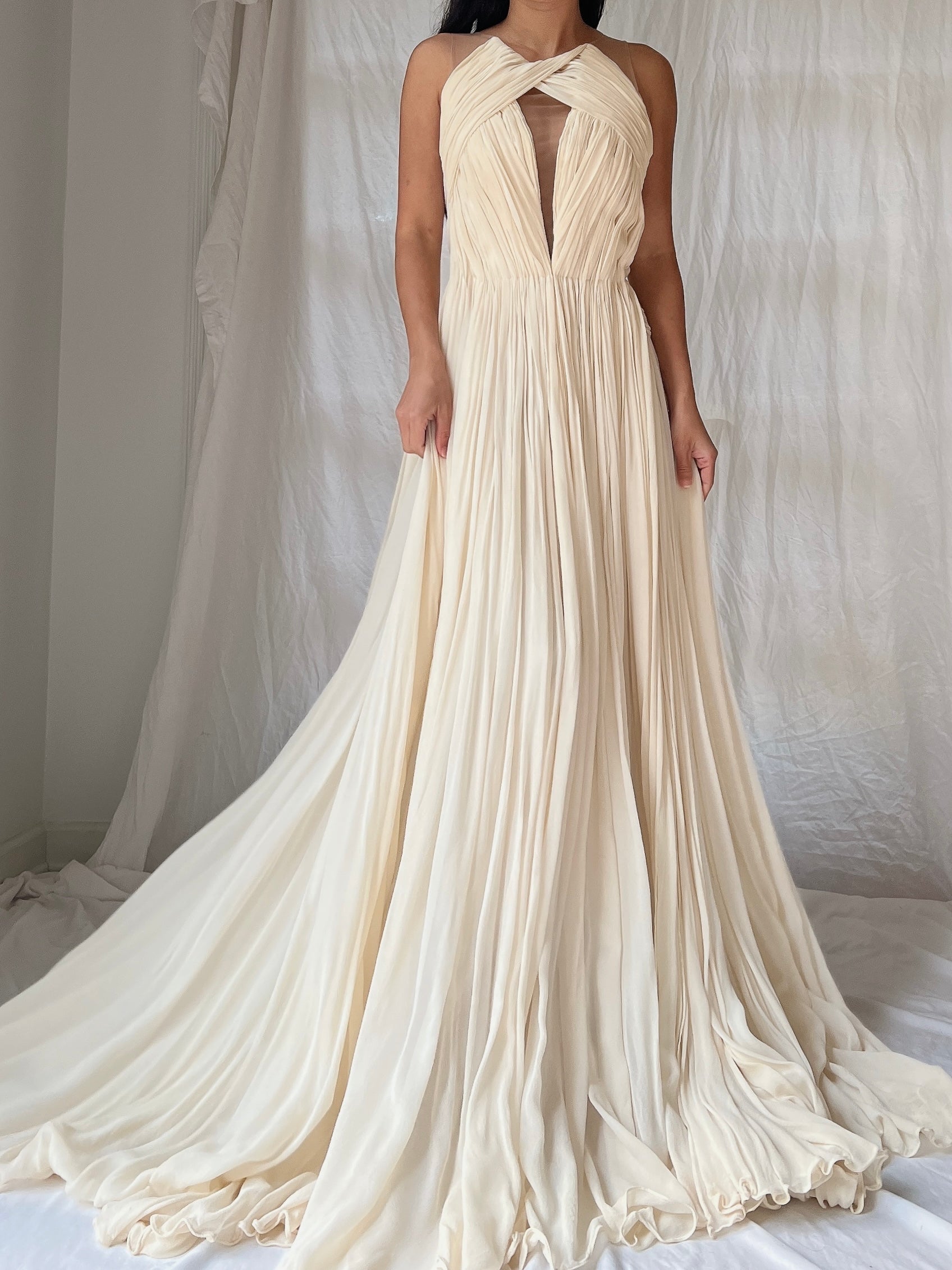 Maria Lucia Hohan Silk Draped Gown - S/M Maria Lucia Hohan Silk Draped Gown - S/M