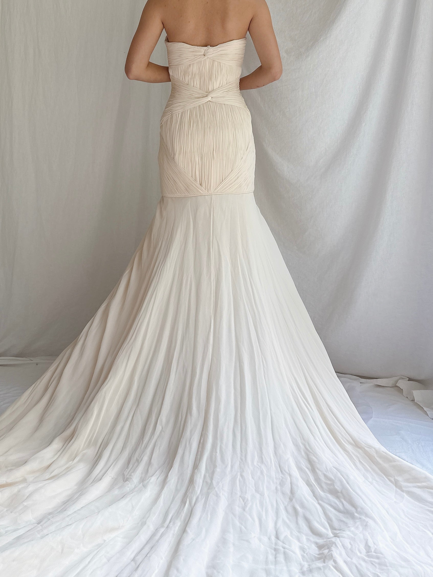 Vintage Rafael Cennamo Silk Draped Gown - S/4
