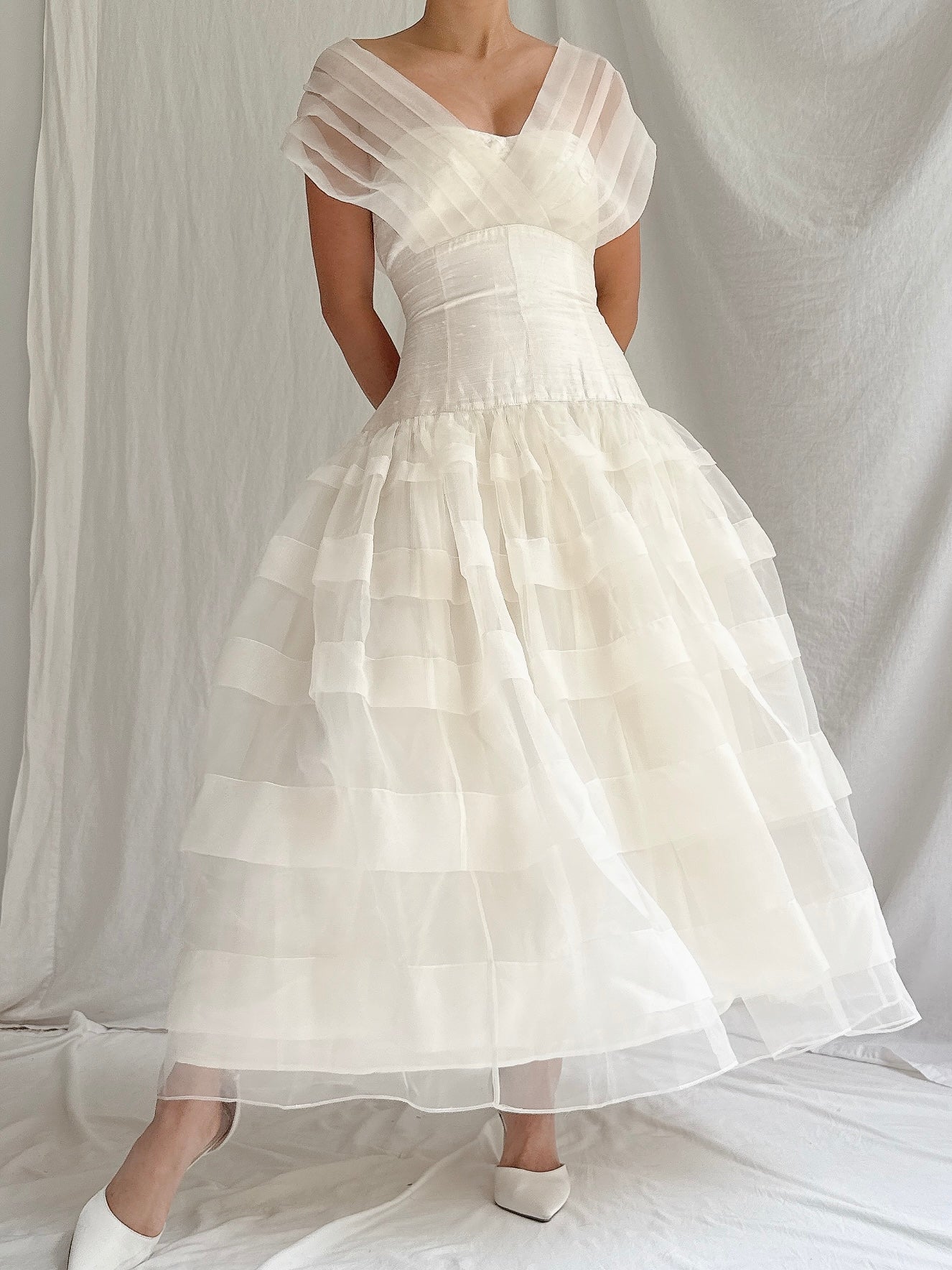 Vintage Silk & Organza Dress - S