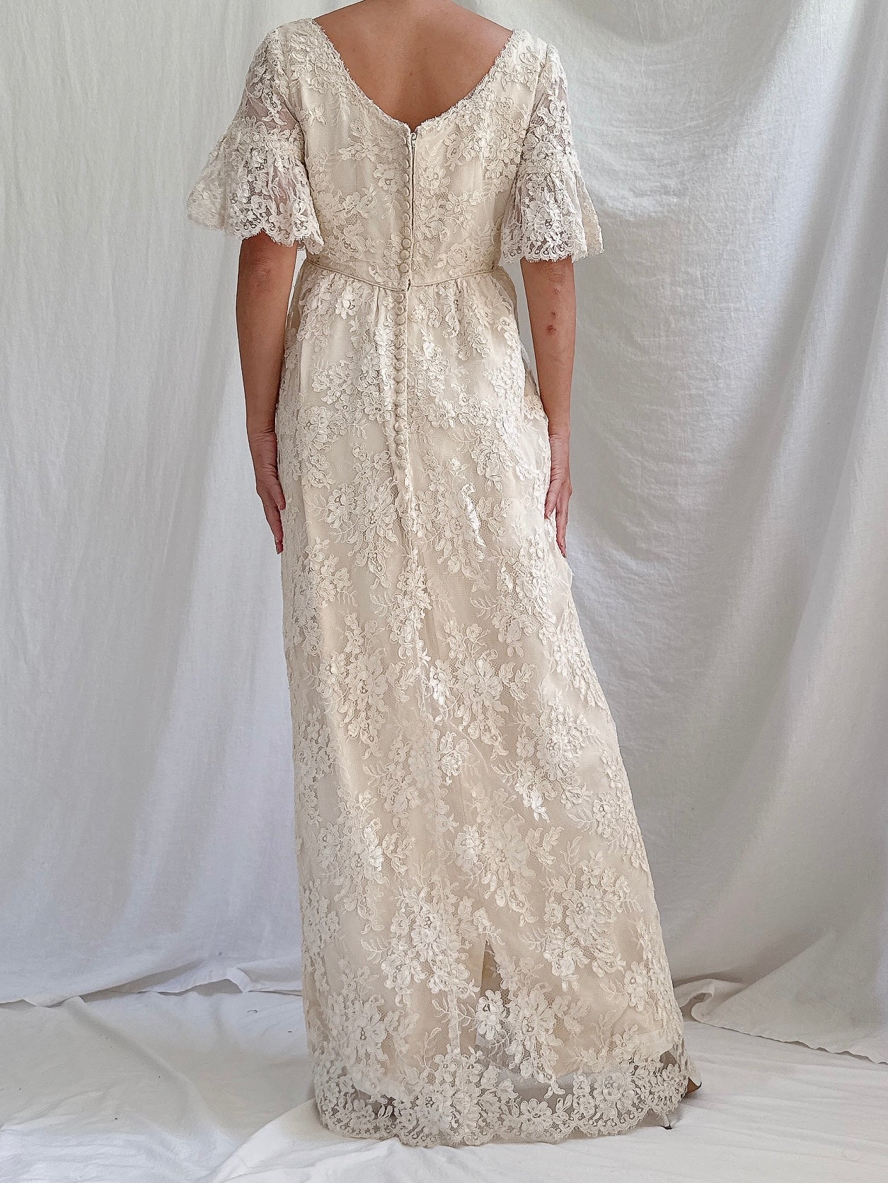 1969s Alencon Lace Dress - XS