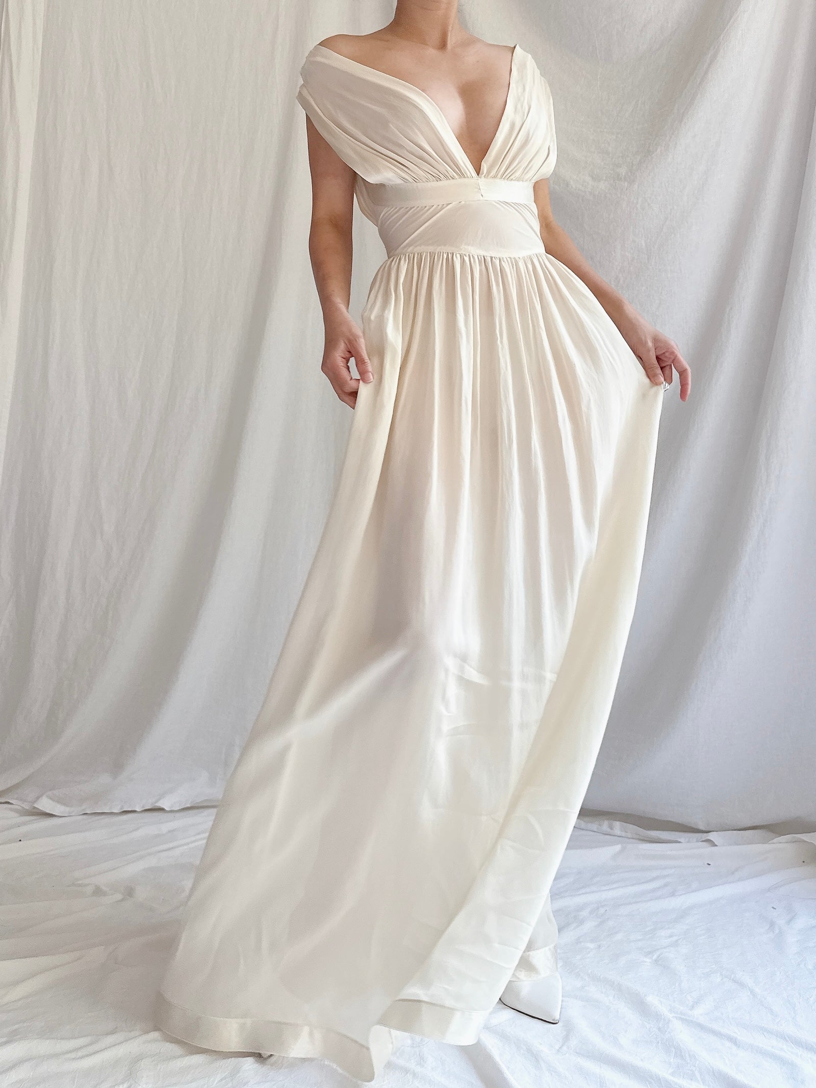 1930s Reversible Silk Dress - S