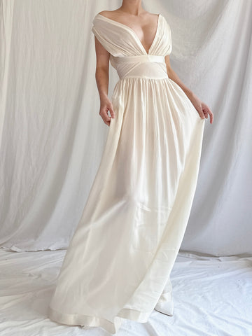 1930s Reversible Silk Dress - S