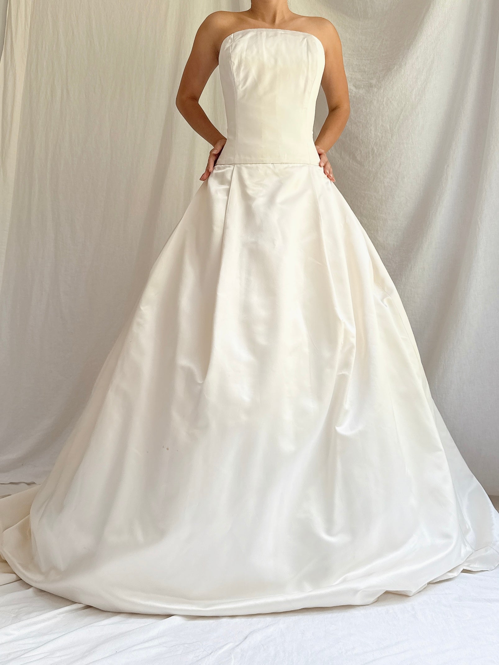 Vintage Amsale Silk Satin Gown - S