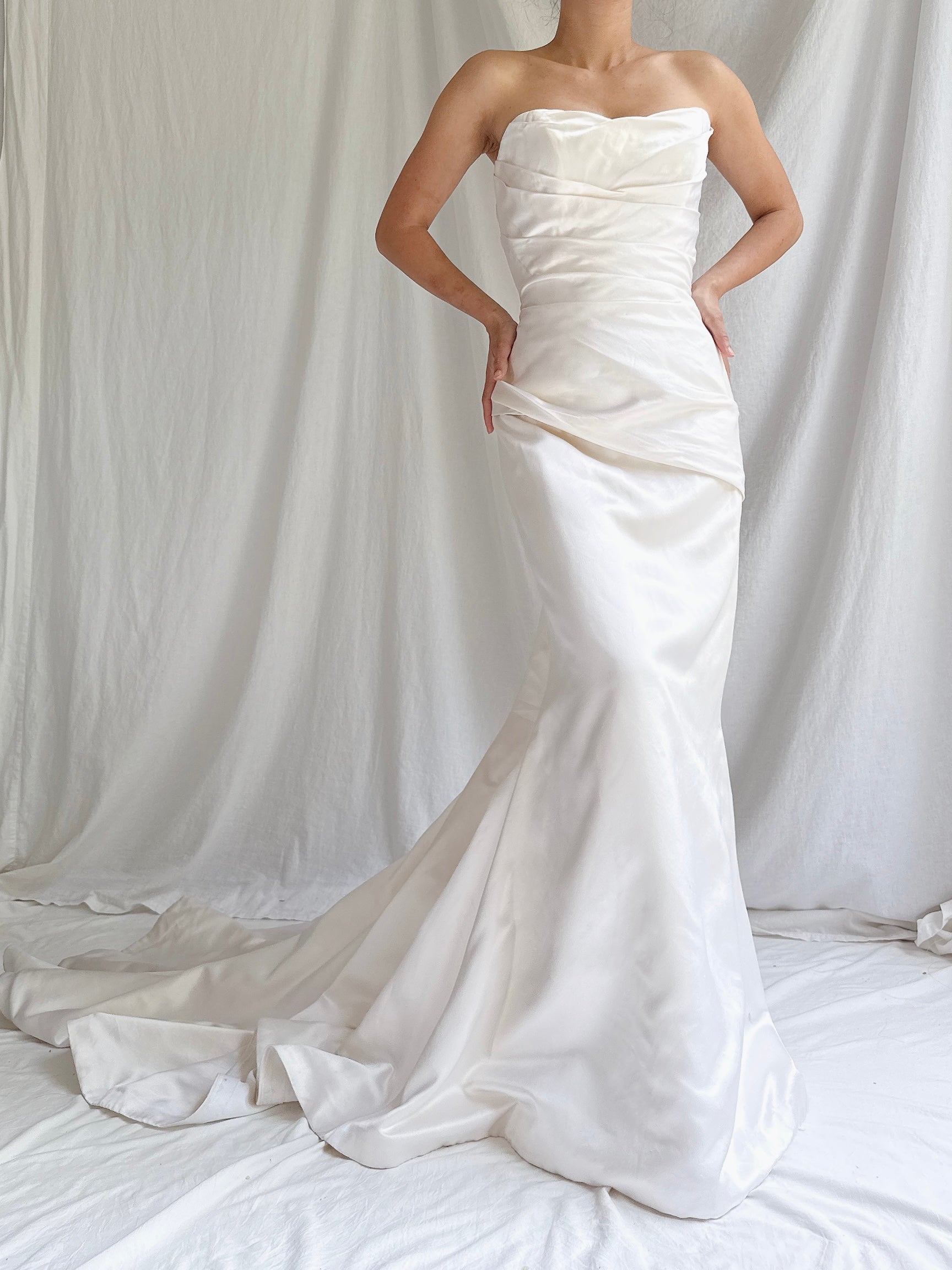 Vintage Marisa Silk Draped Gown - S