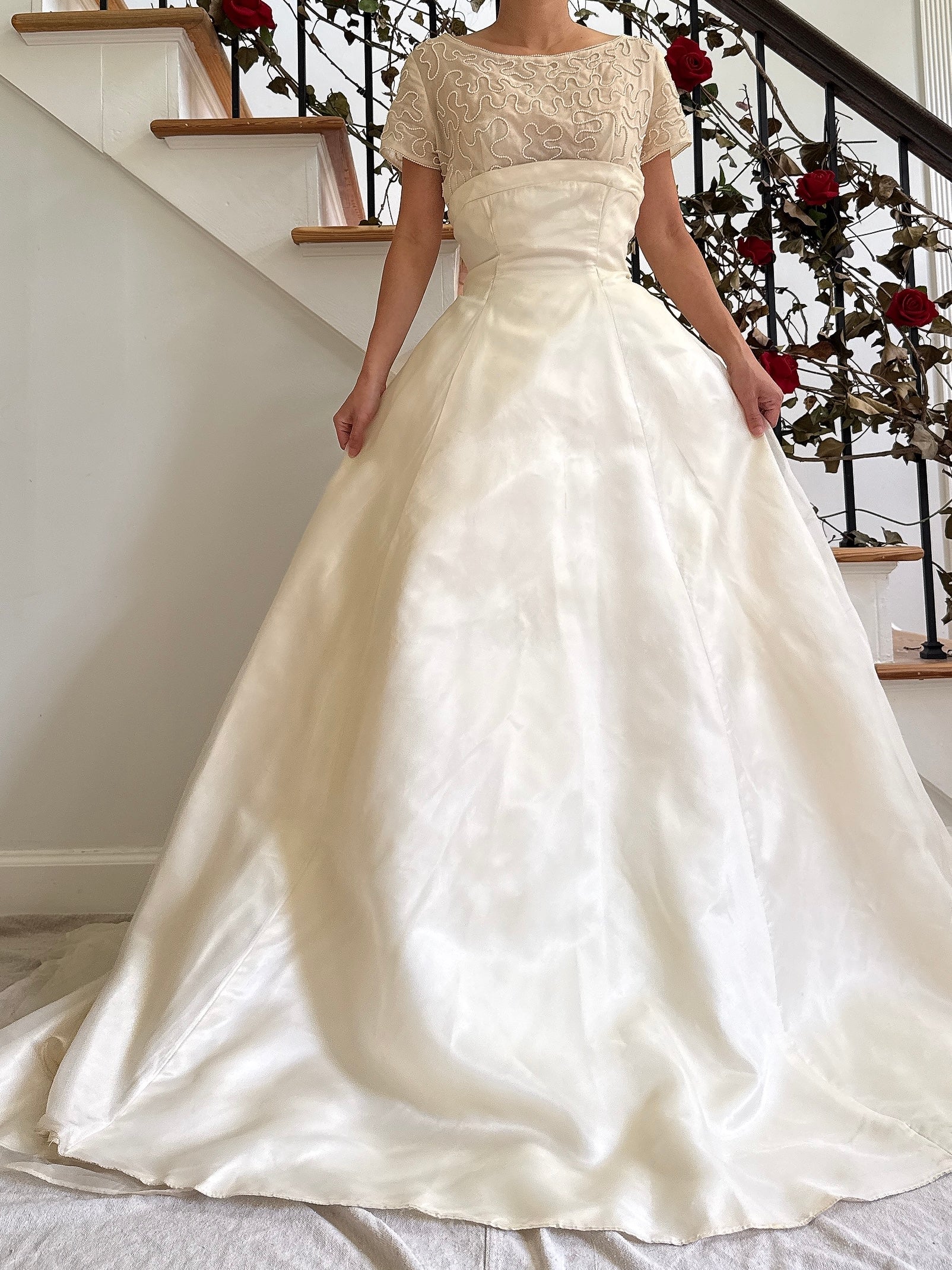 1950s Silk Organza Gown - S/M
