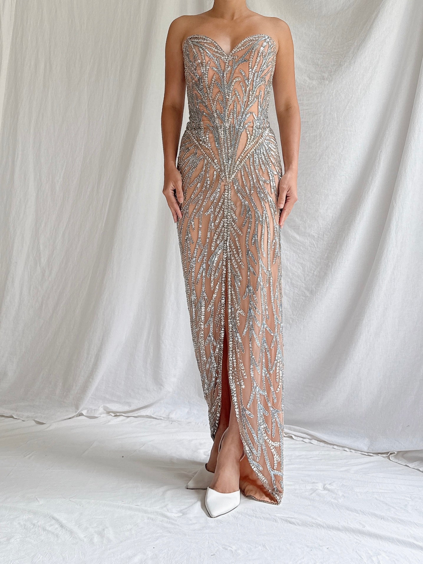 Vintage Bob Mackie Silk Strapless Dress - S/6