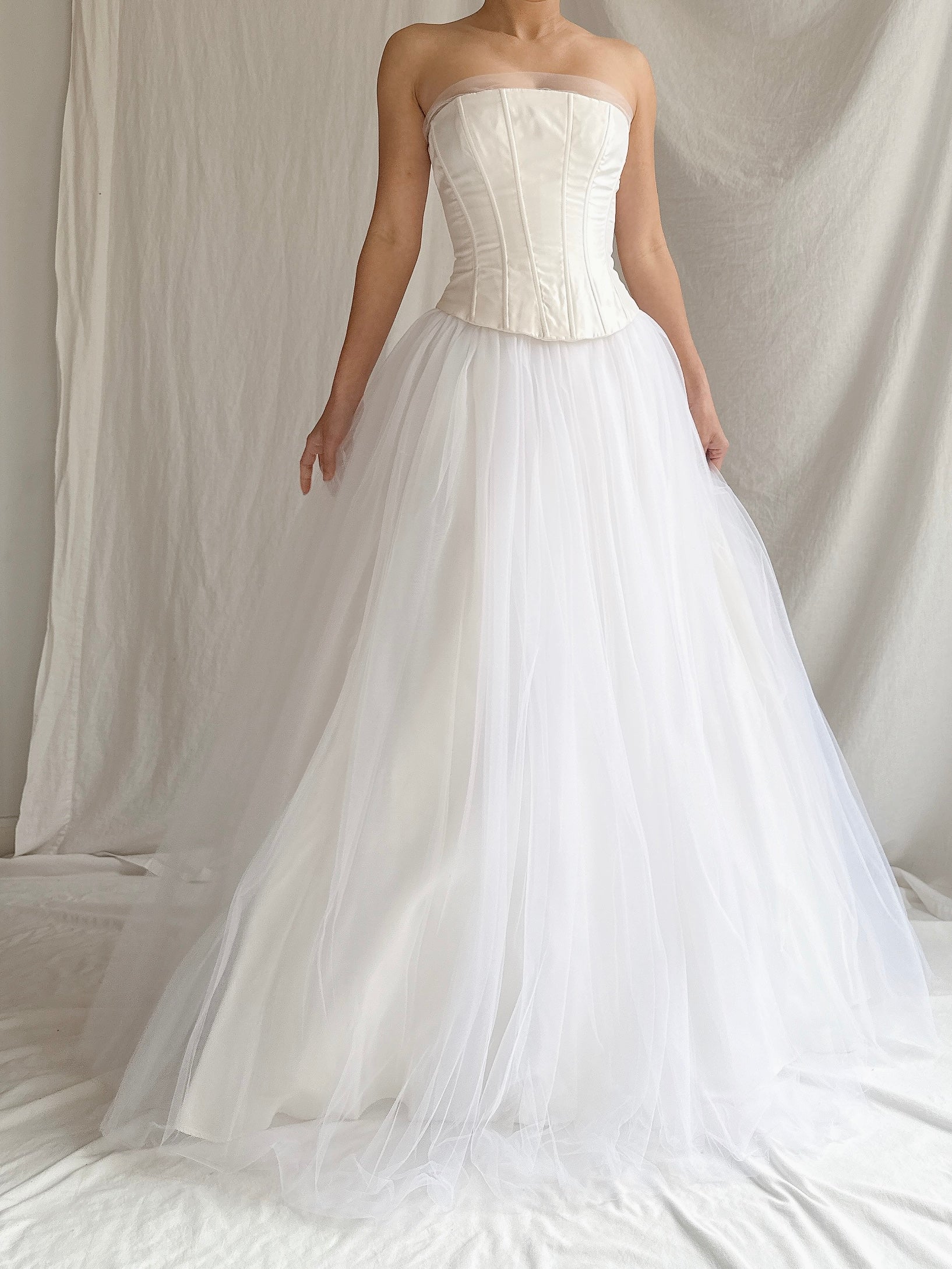 Vintage Gunne Sax Strapless Tulle Gown - XS/2