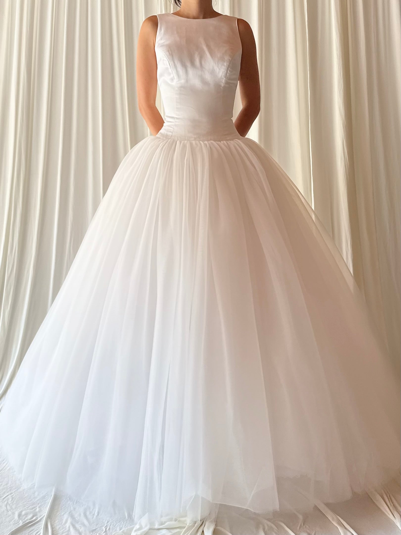 1990s Silk and Tulle Gown - S/M