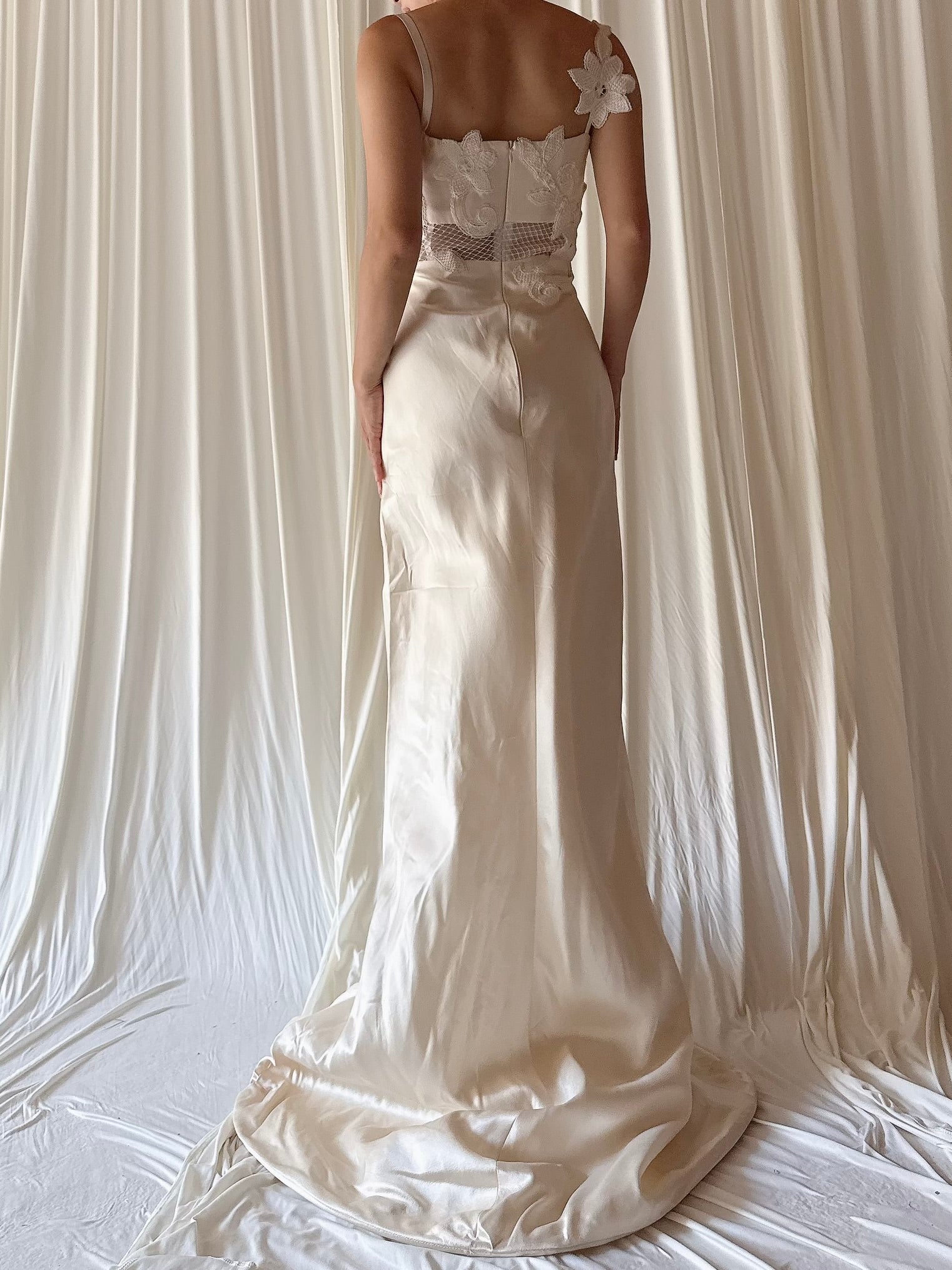 Vintage Suzanne Ermann Silk Dress - M