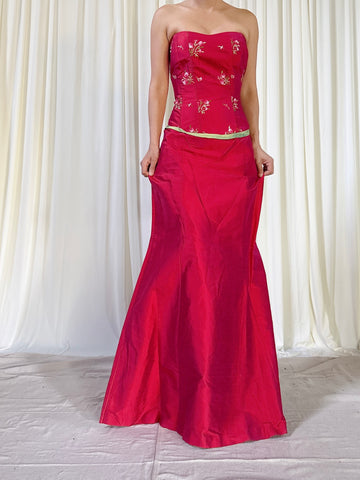 Vintage Claire Model 2 Piece Silk Set - Size 44