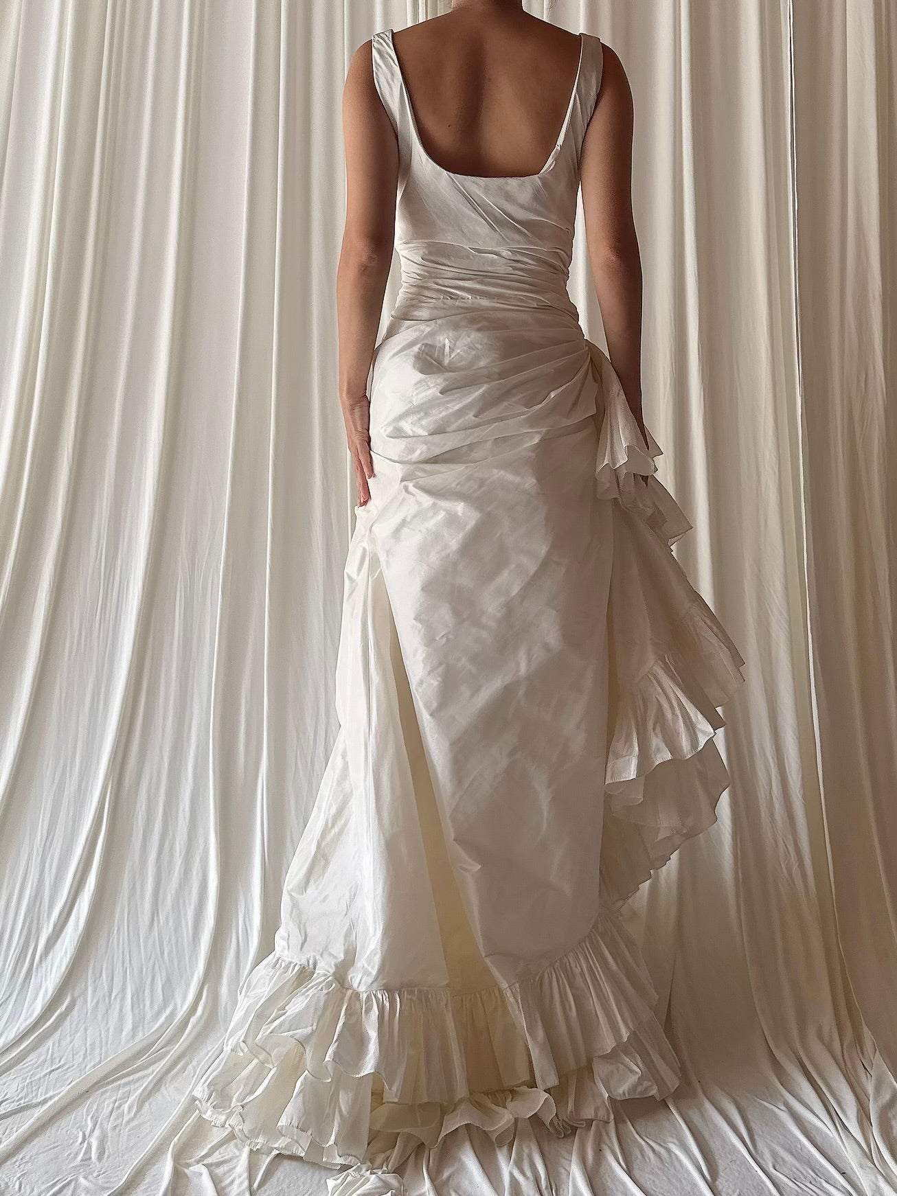Vintage Cymbeline Taffeta Draped Gown - 4/6