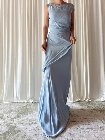Vintage Belleville Sassoon Light Blue Gown - UK 16