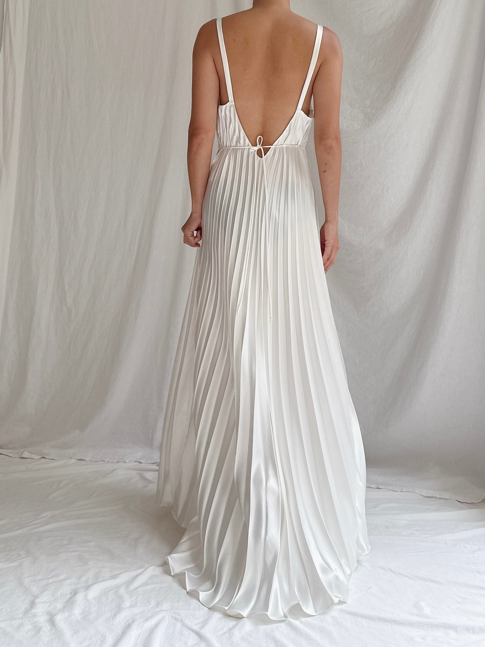 Vintage Pleated Slip Dress - S-M