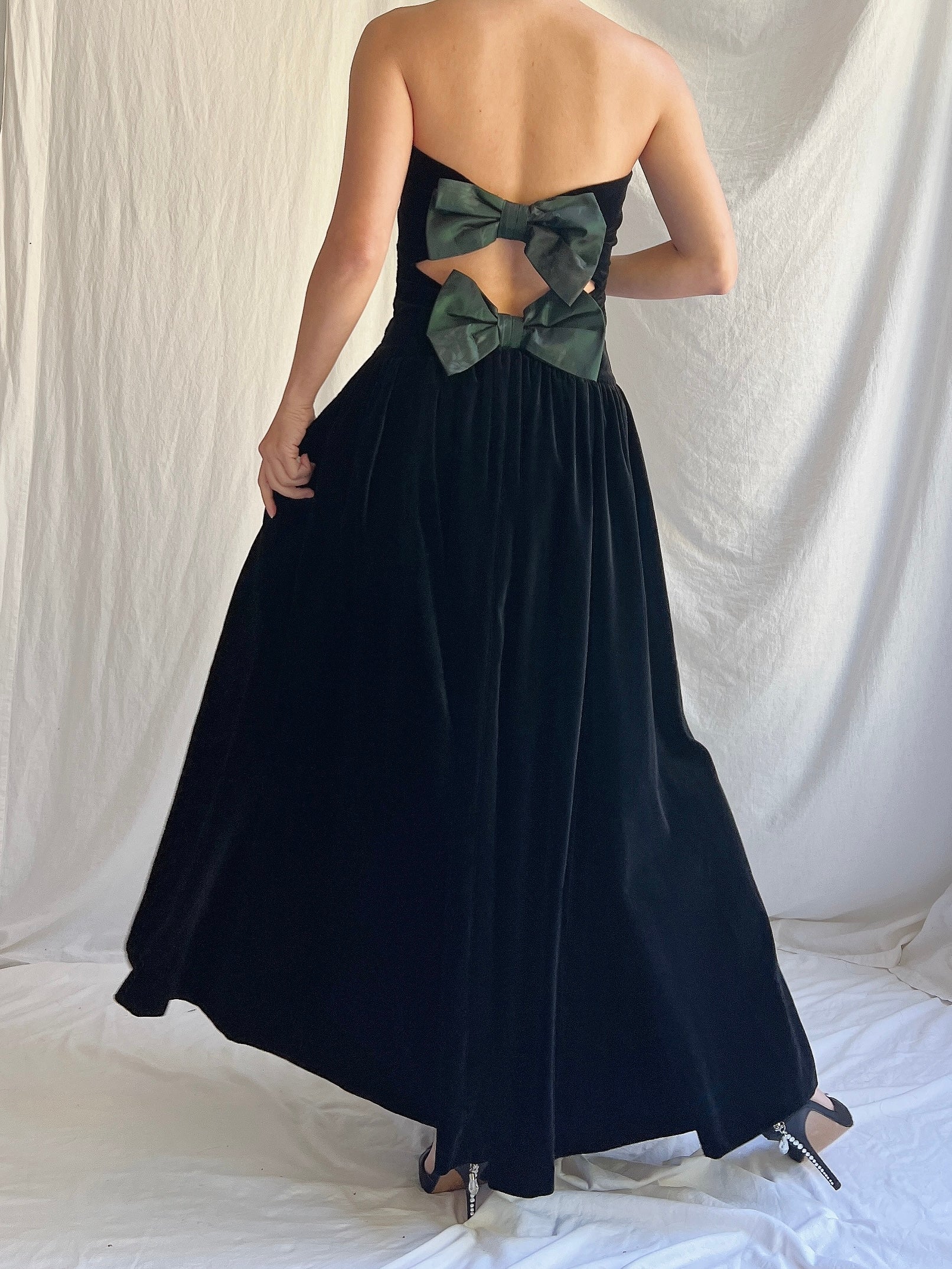 Vintage Laura Ashley Velvet Dropped Waist Dress - S | G O S S A M E R Vintage Laura Ashley Velvet Dropped Waist Dress - S | G O S S A M E R