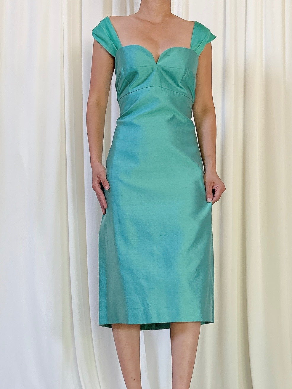 Vintage Petrovitch & Robinson Paris Silk Organza Sleeve Dress - FR 42