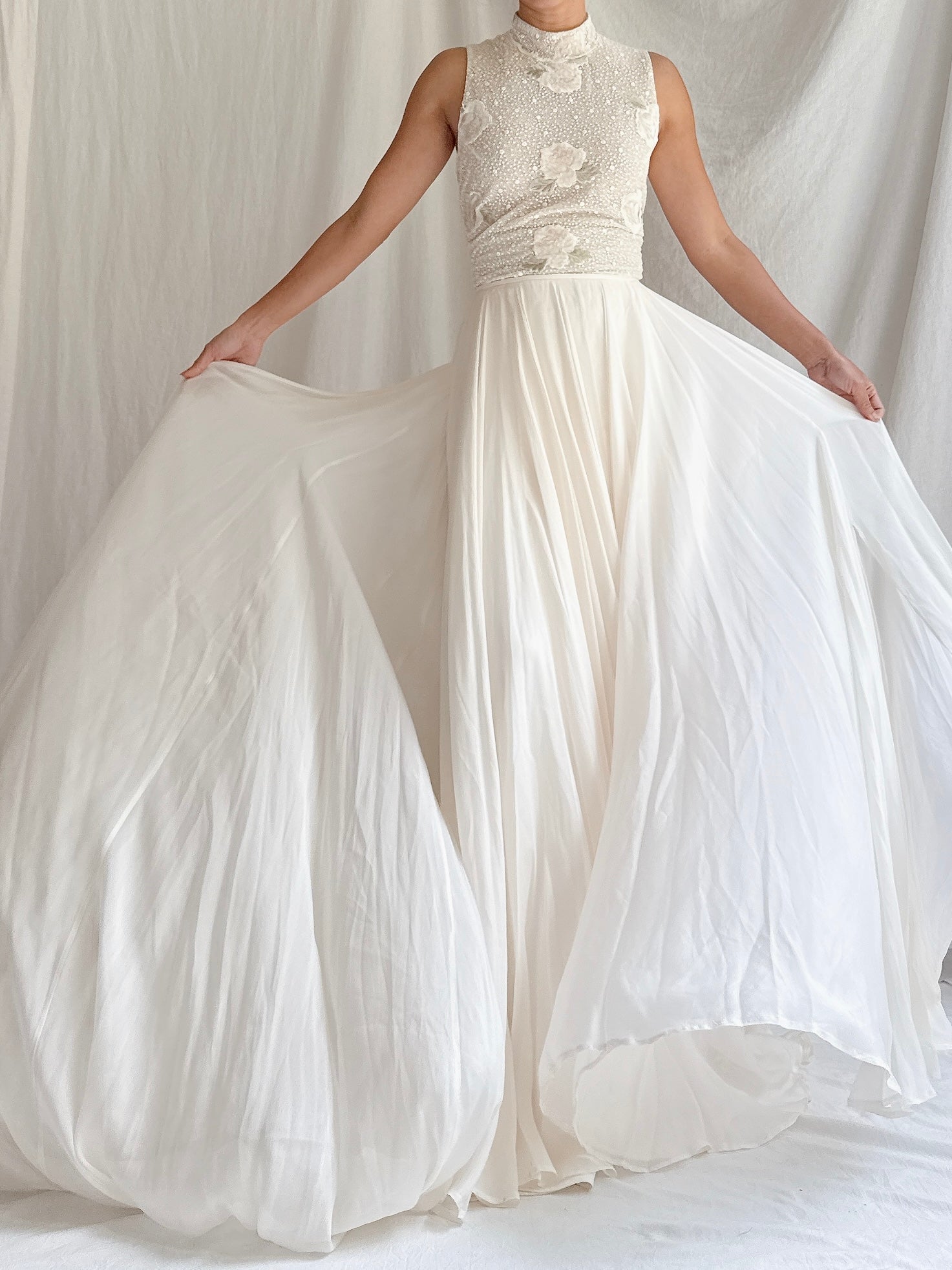 Vintage 2-Piece Silk Set - M