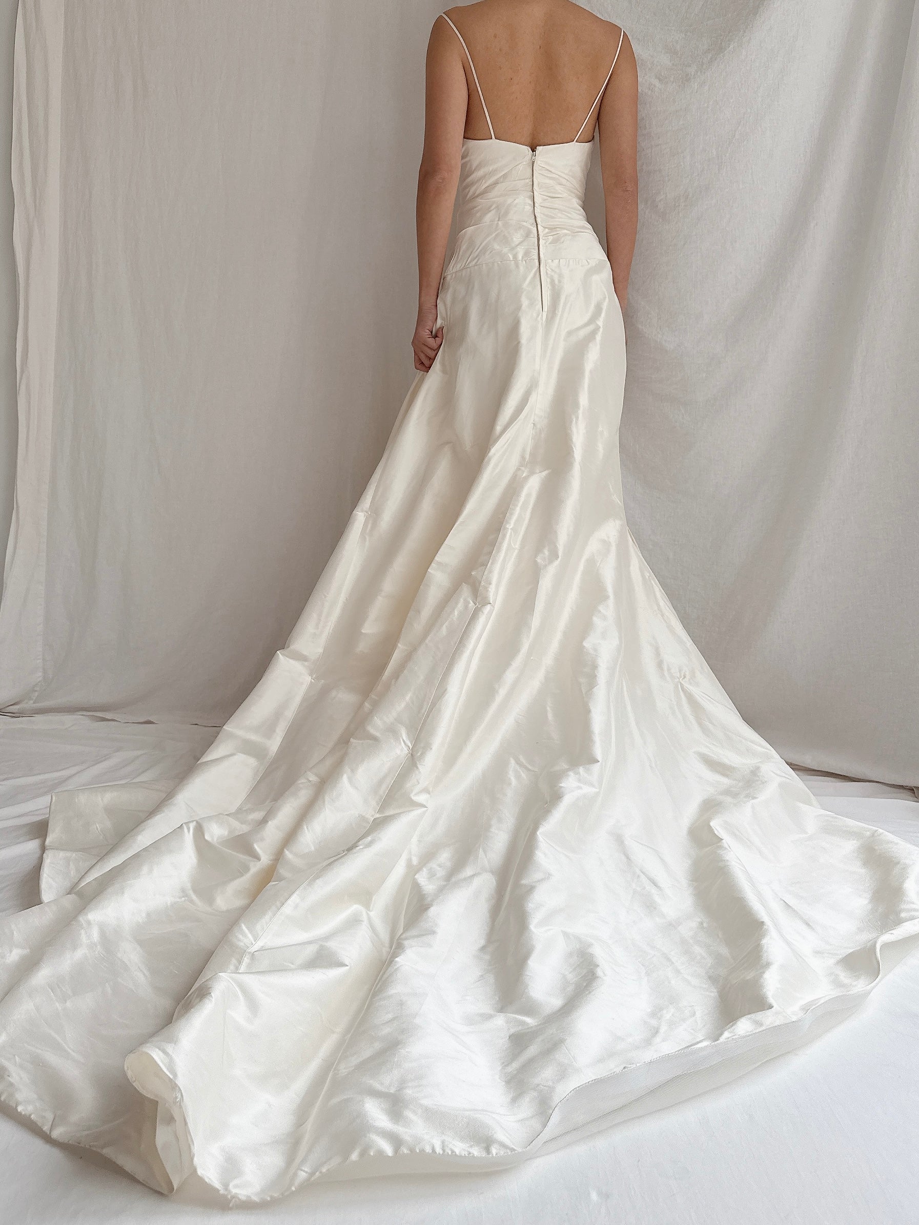 Vintage Silk Draped Gown - M/6/8