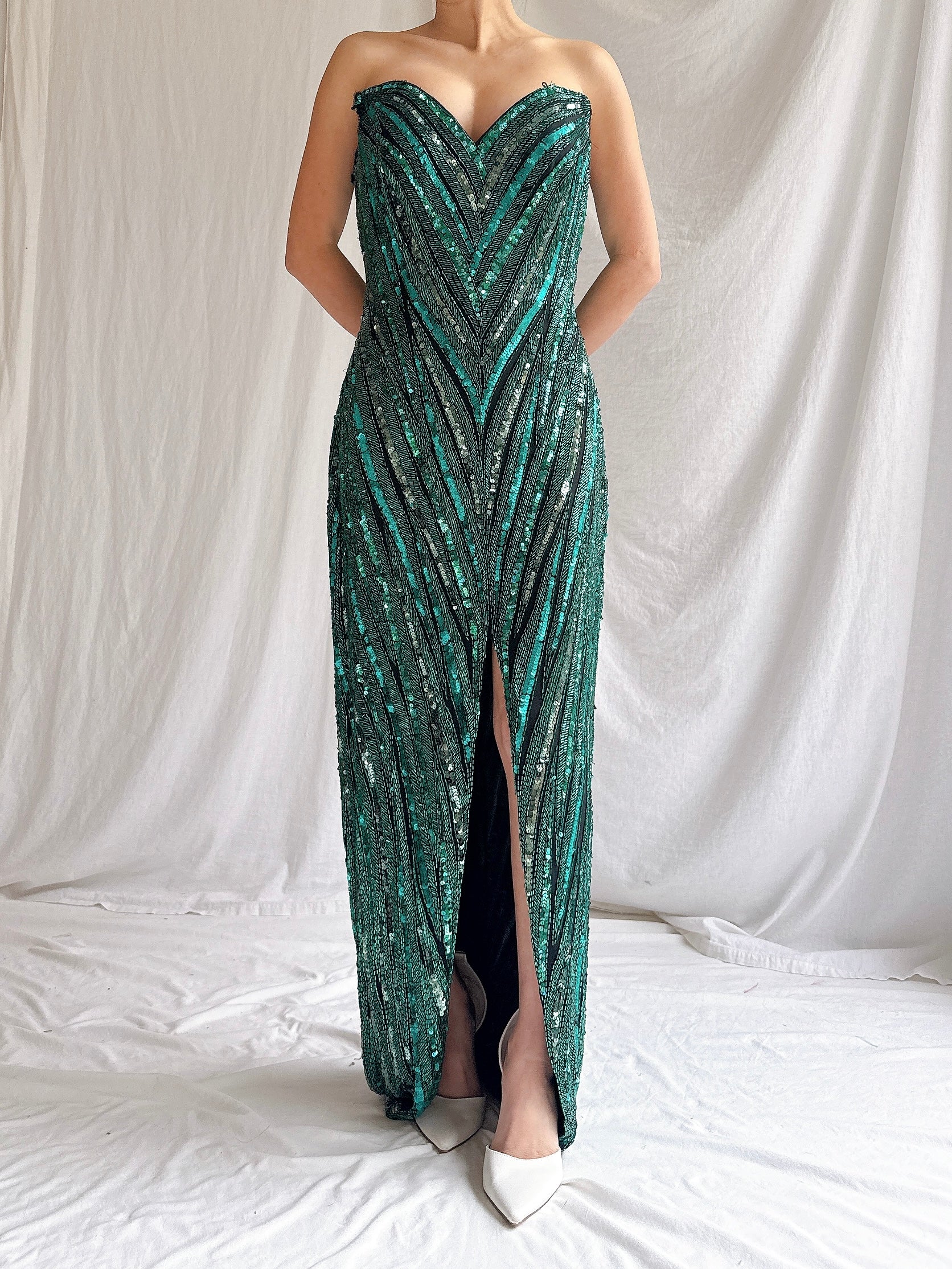 1990s Bob Mackie Sequin Dress - S/6