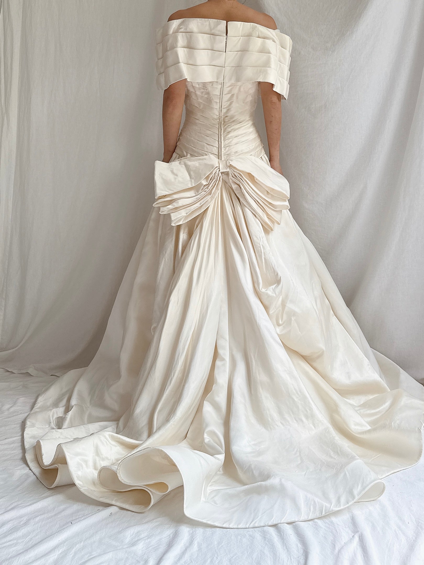 Vintage Scaasi Silk Off-the-Shoulder Gown - S