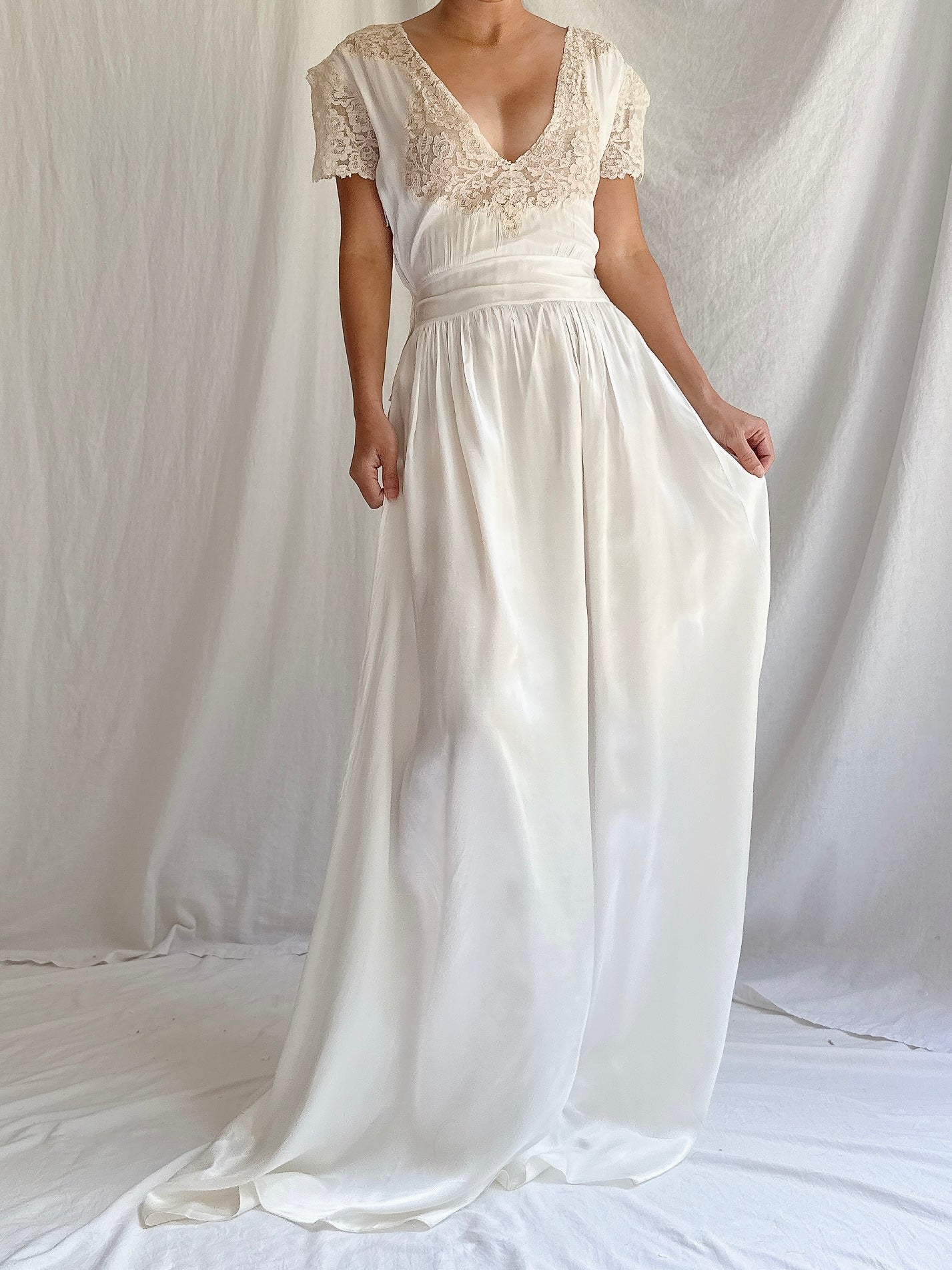 1930s Satin Dress - S
