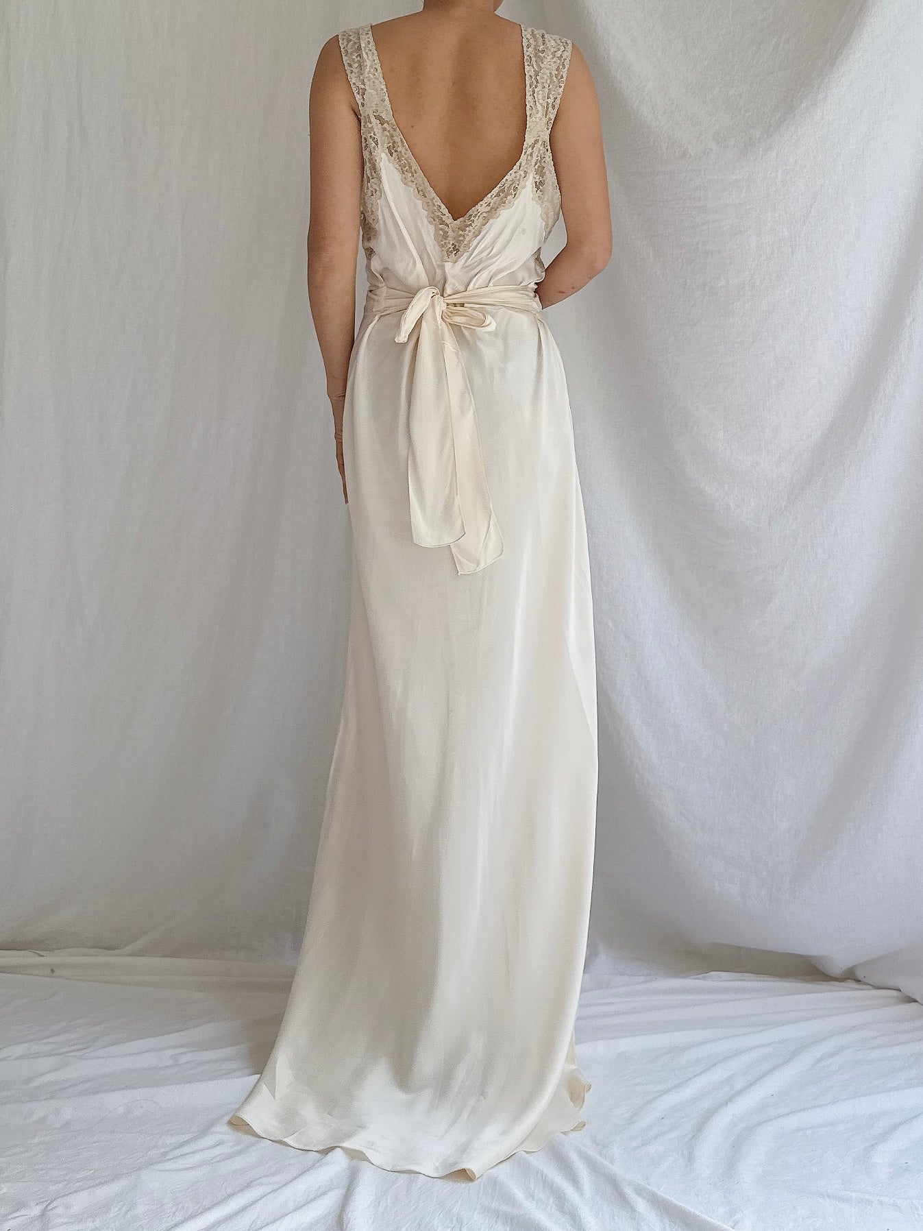 1930s Satin Lace Slip - M
